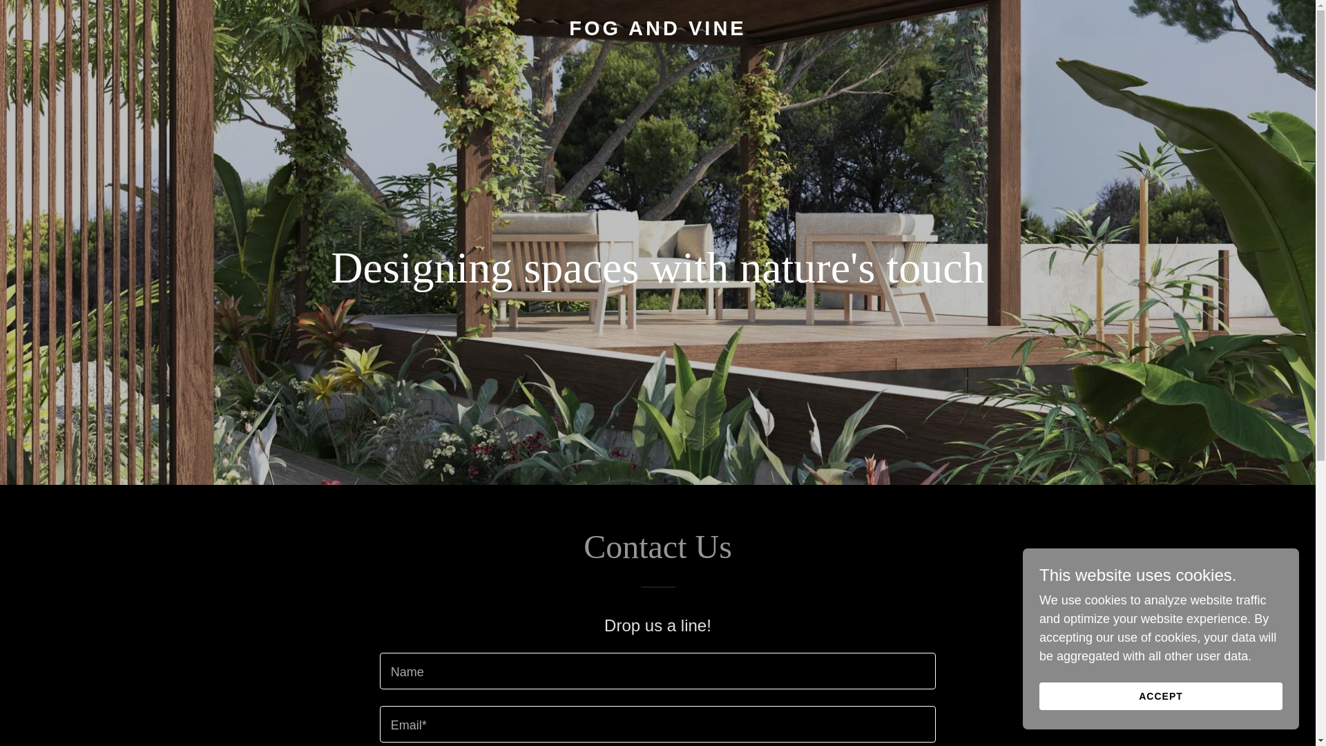website screenshot of https://fogandvine.co/