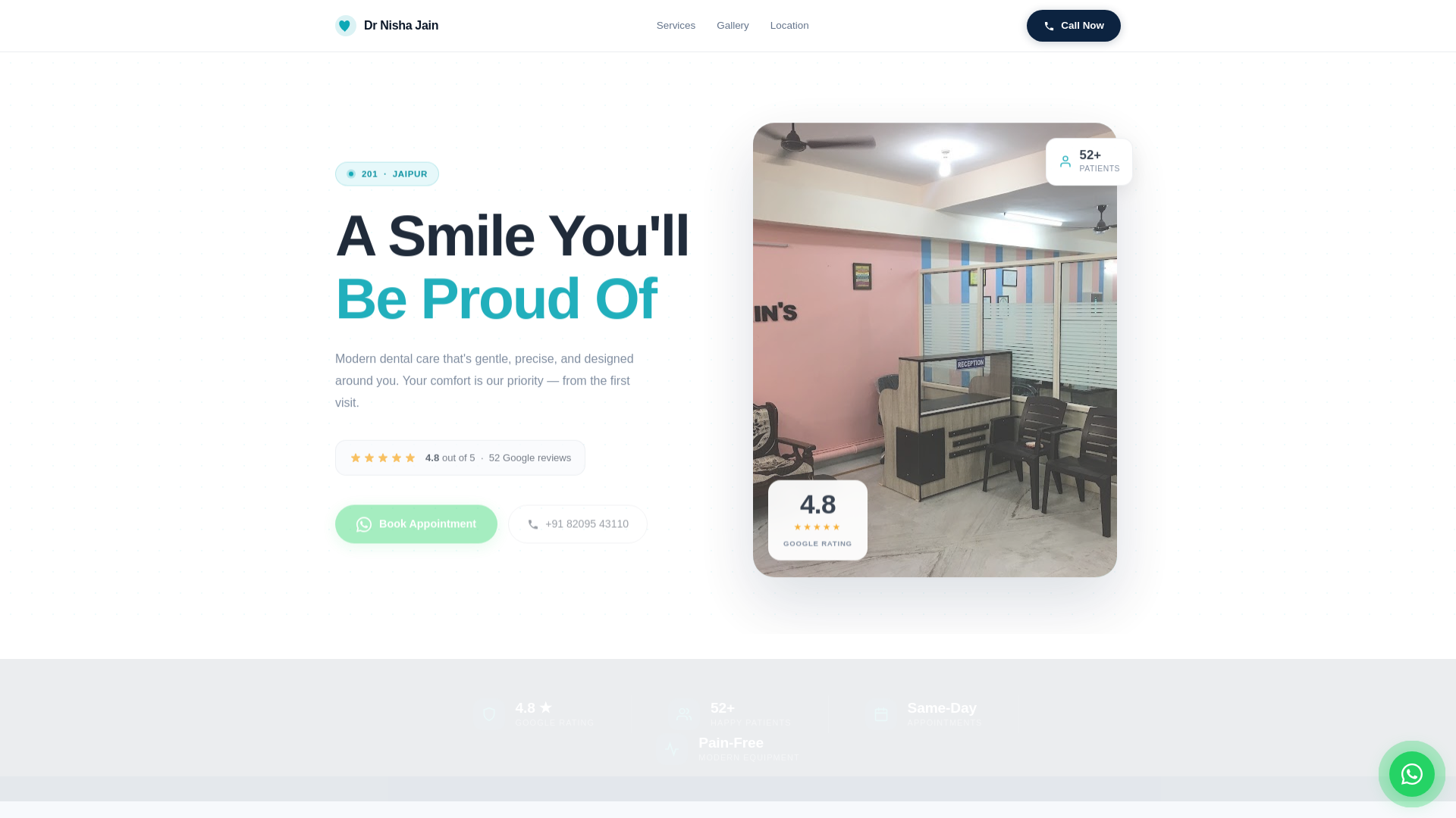 website screenshot of https://dr-nisha-jain-jaipur.pages.dev/