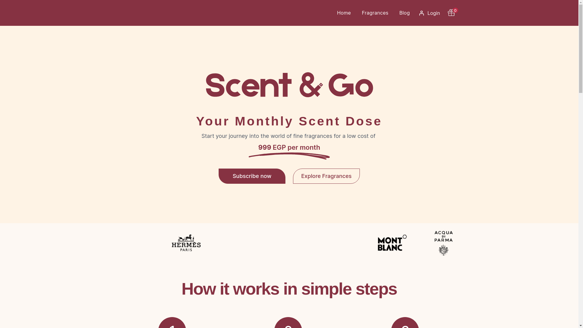 website screenshot of https://scentandgo.co/