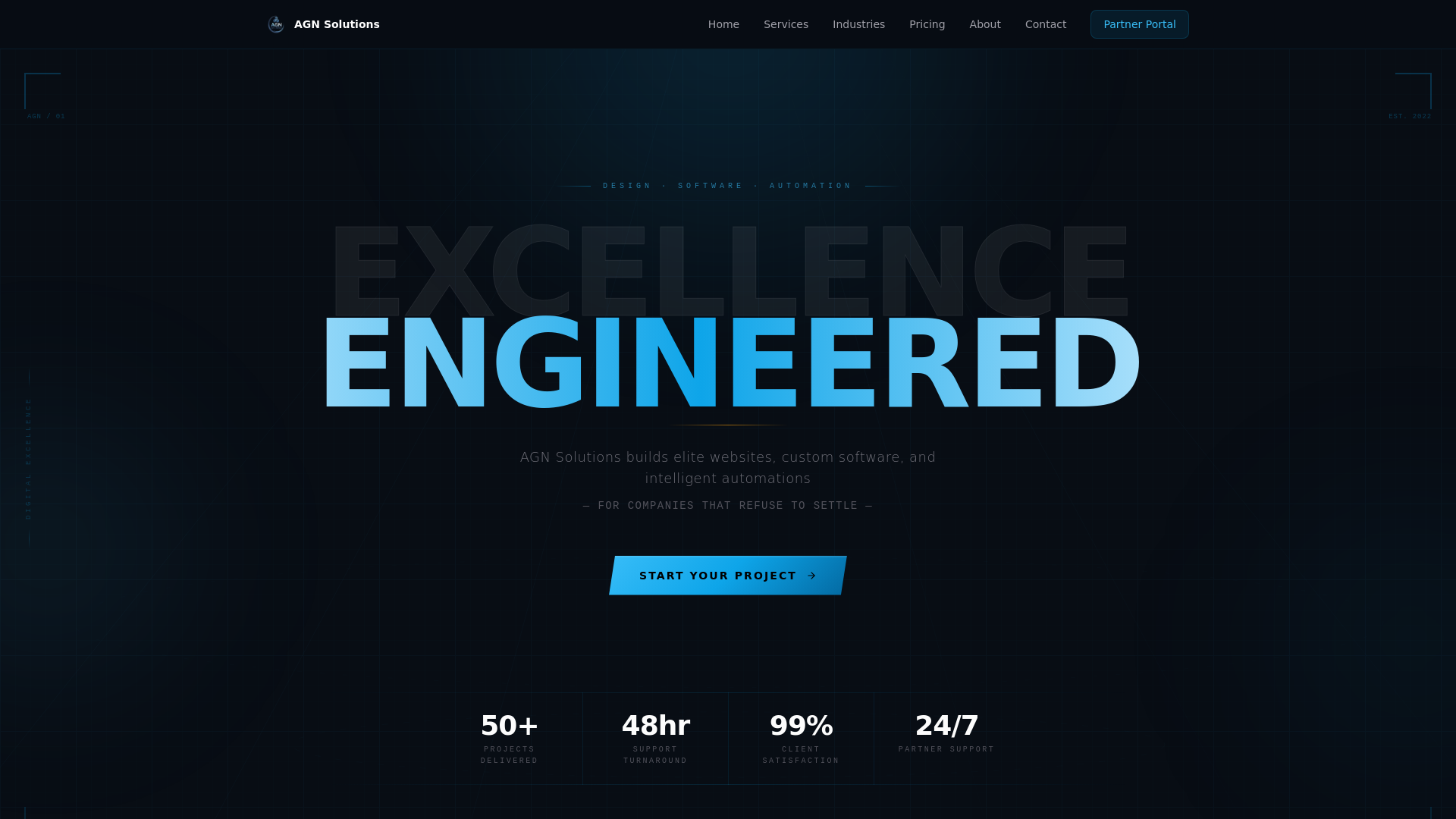 website screenshot of https://agnsolutionshq.com/