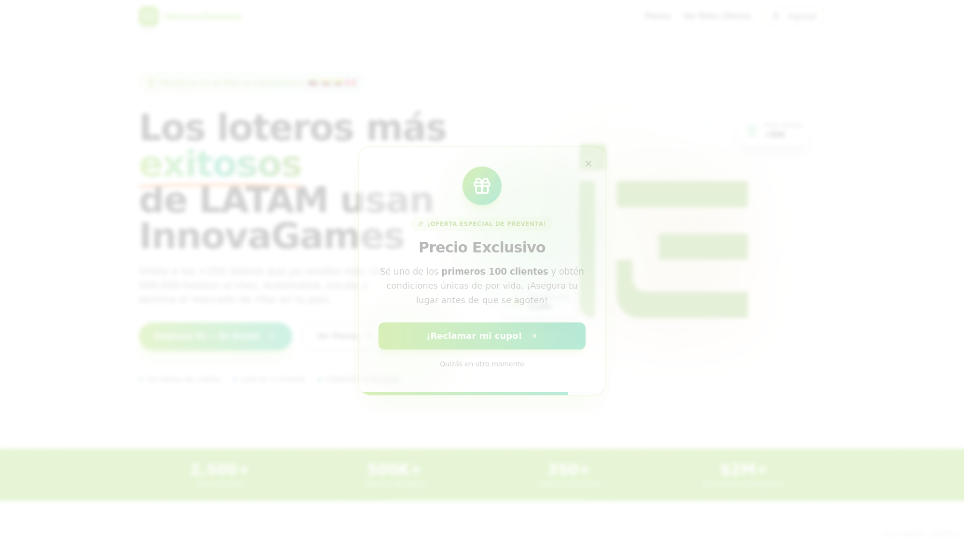 website screenshot of https://innovagames.net