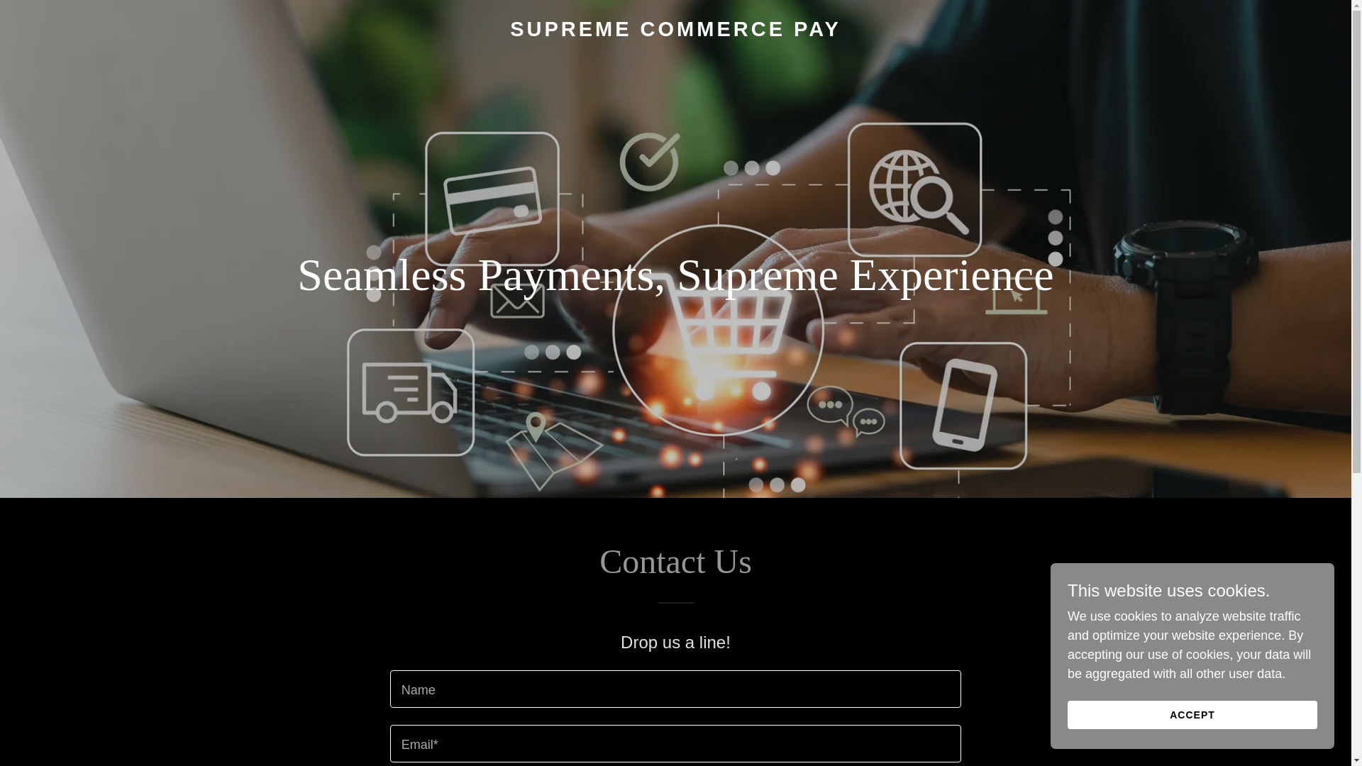 website screenshot of https://supremecommercepay.com/