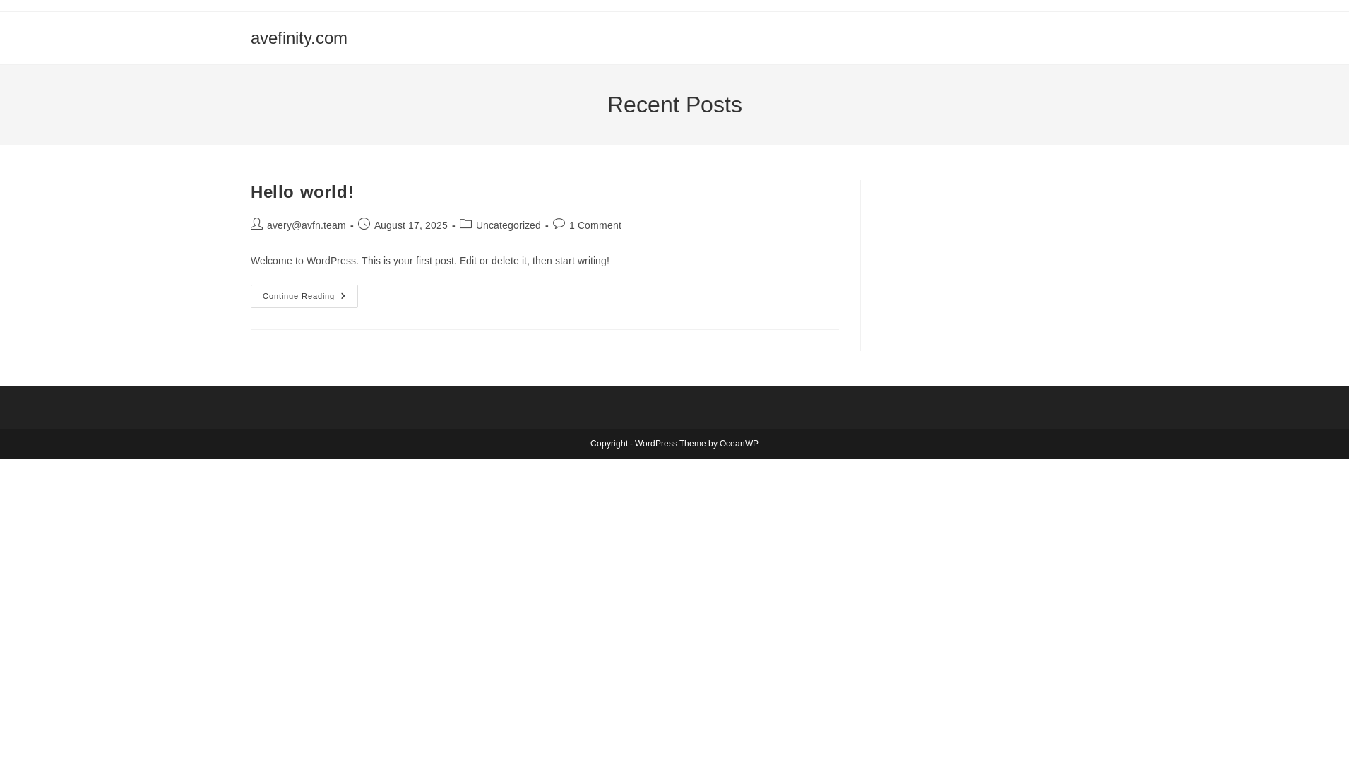 website screenshot of https://avefinity.com/