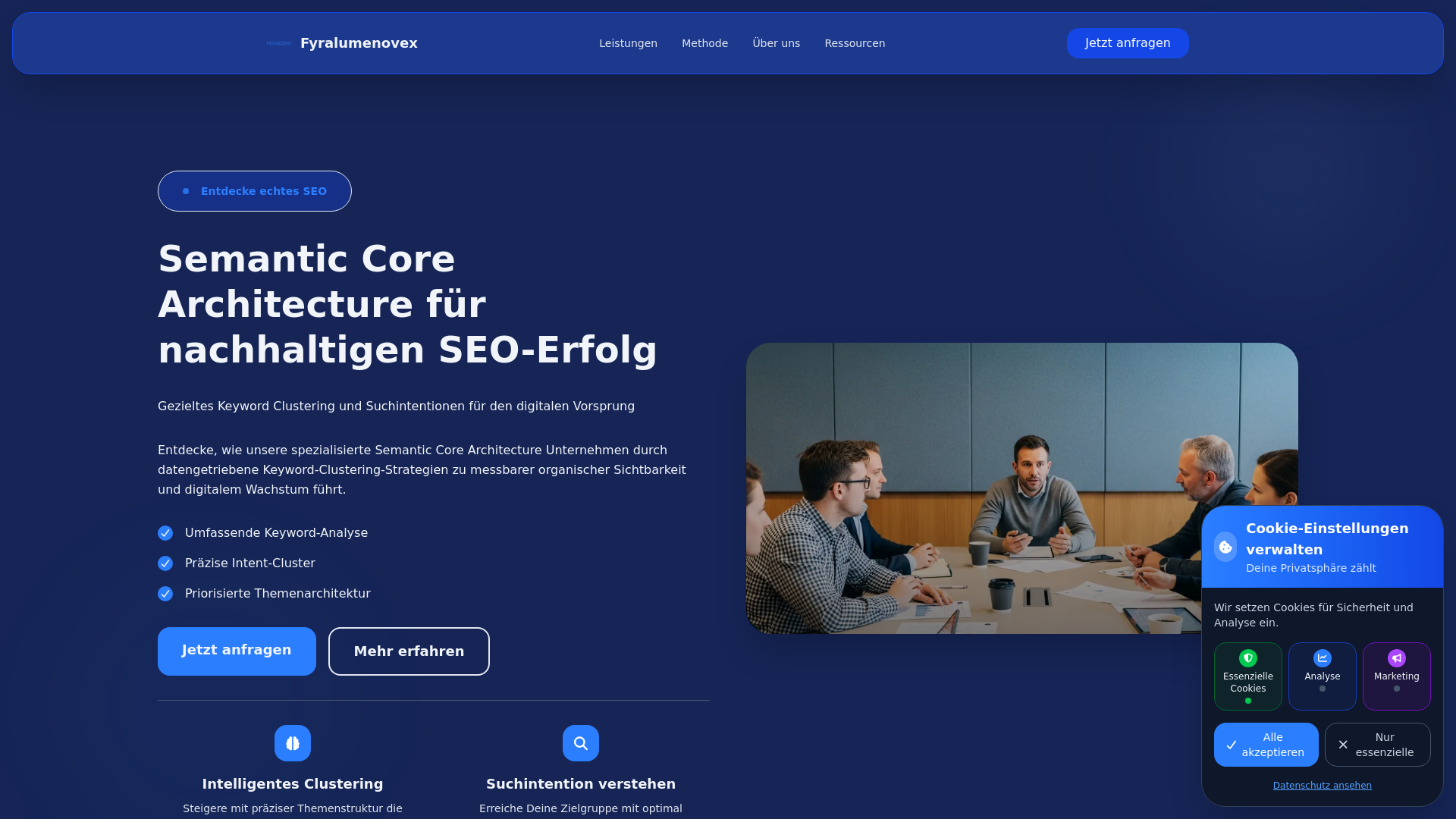 website screenshot of https://fyralumenovex.world/