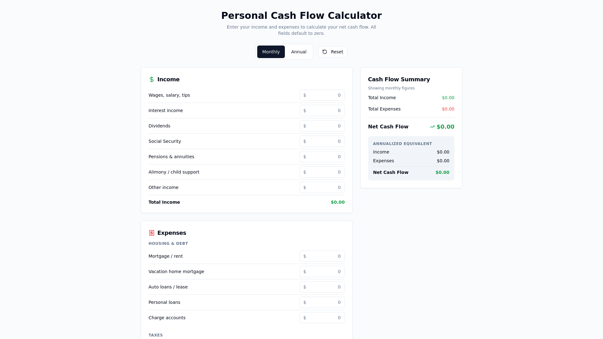 website screenshot of https://loan-layout.pages.dev/