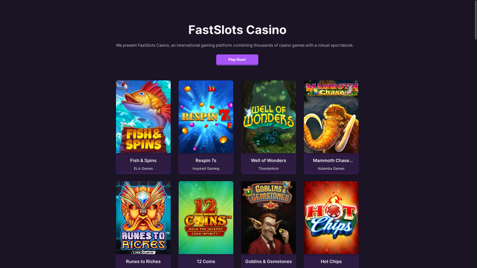 website screenshot of https://fastslots7-com.pages.dev/