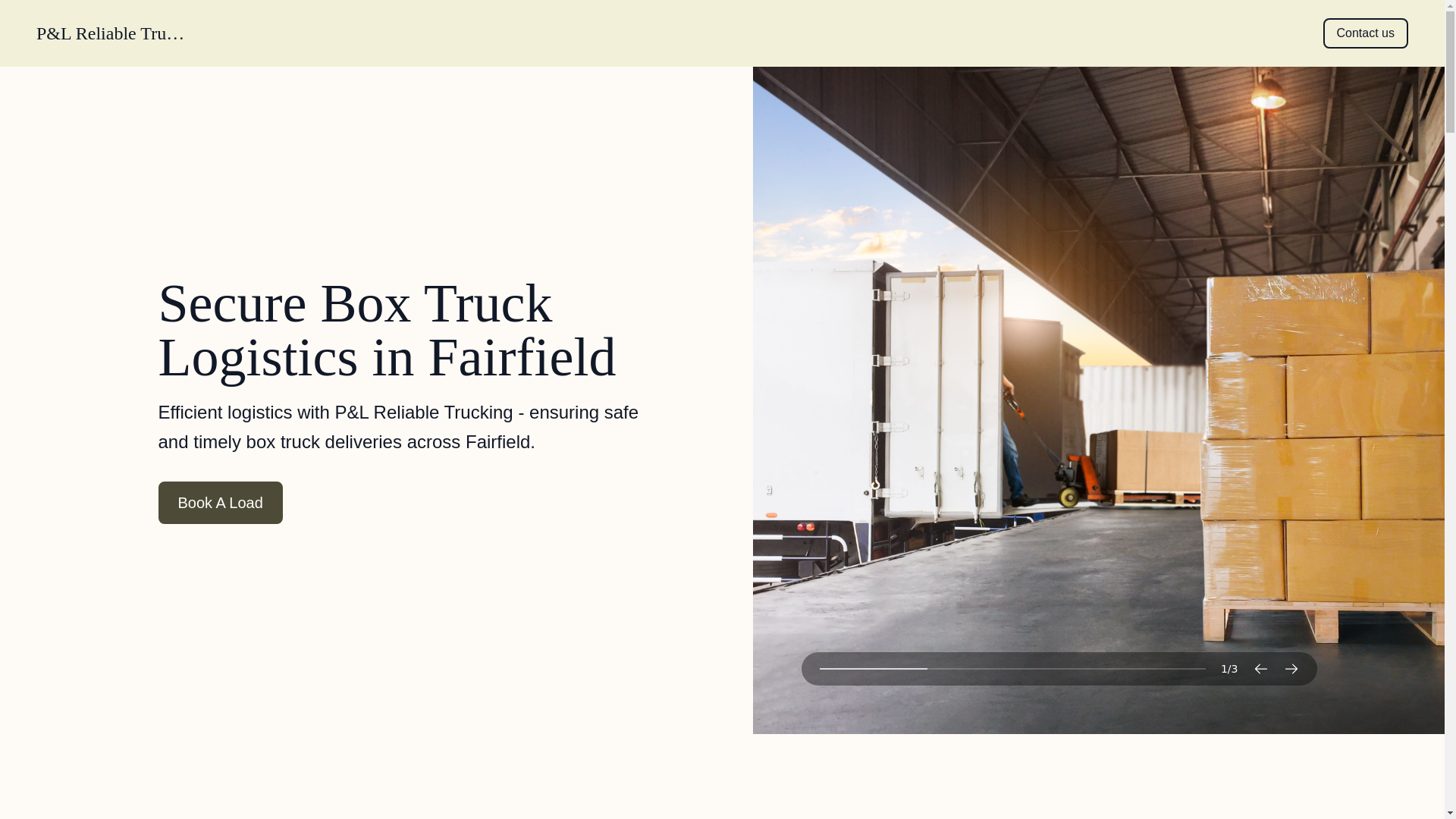 website screenshot of https://reliabletrucking.online/