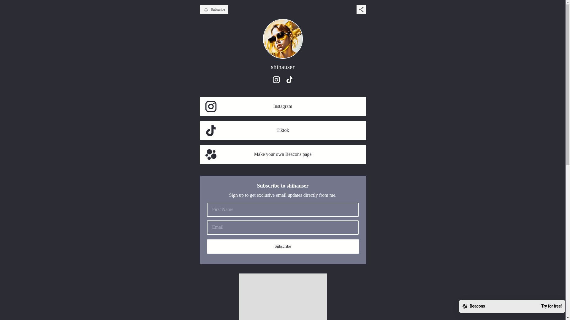 website screenshot of https://shihauser.com/