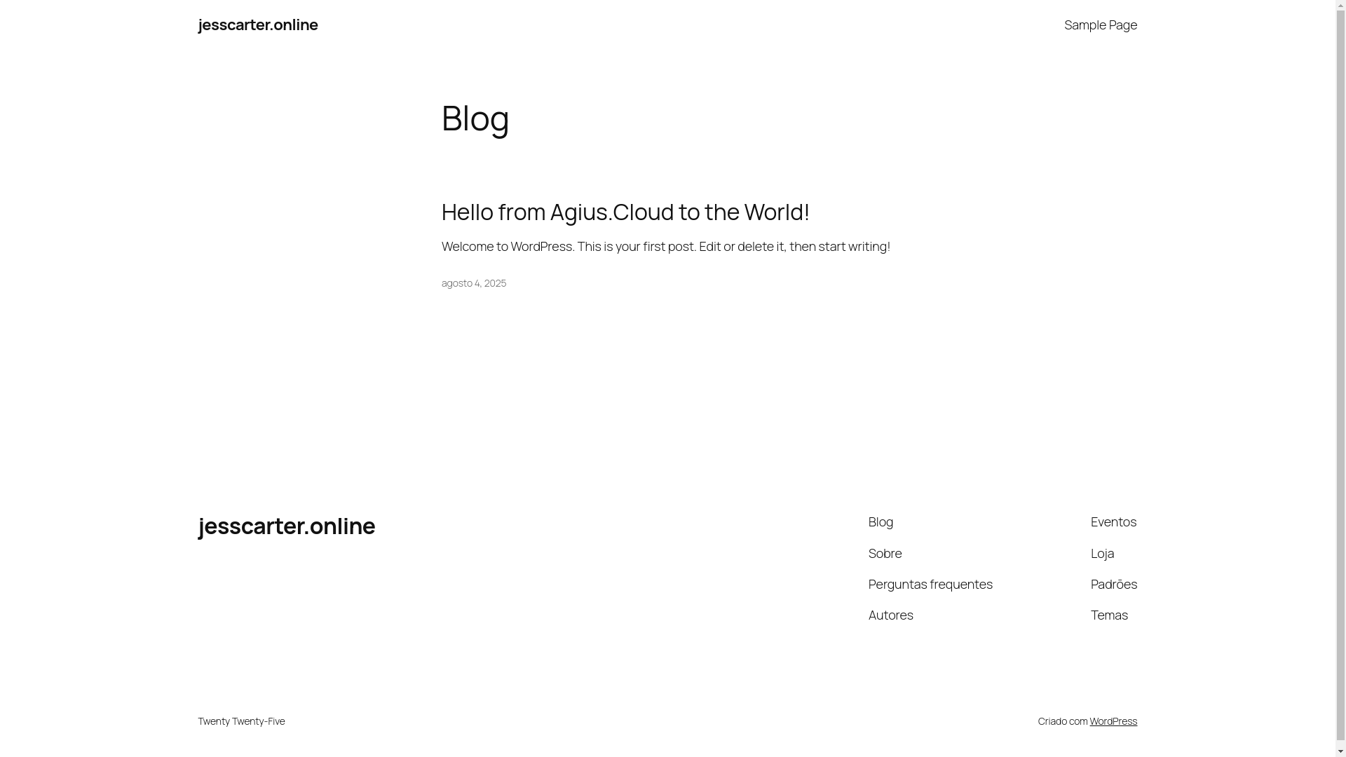 website screenshot of https://jesscarter.online/