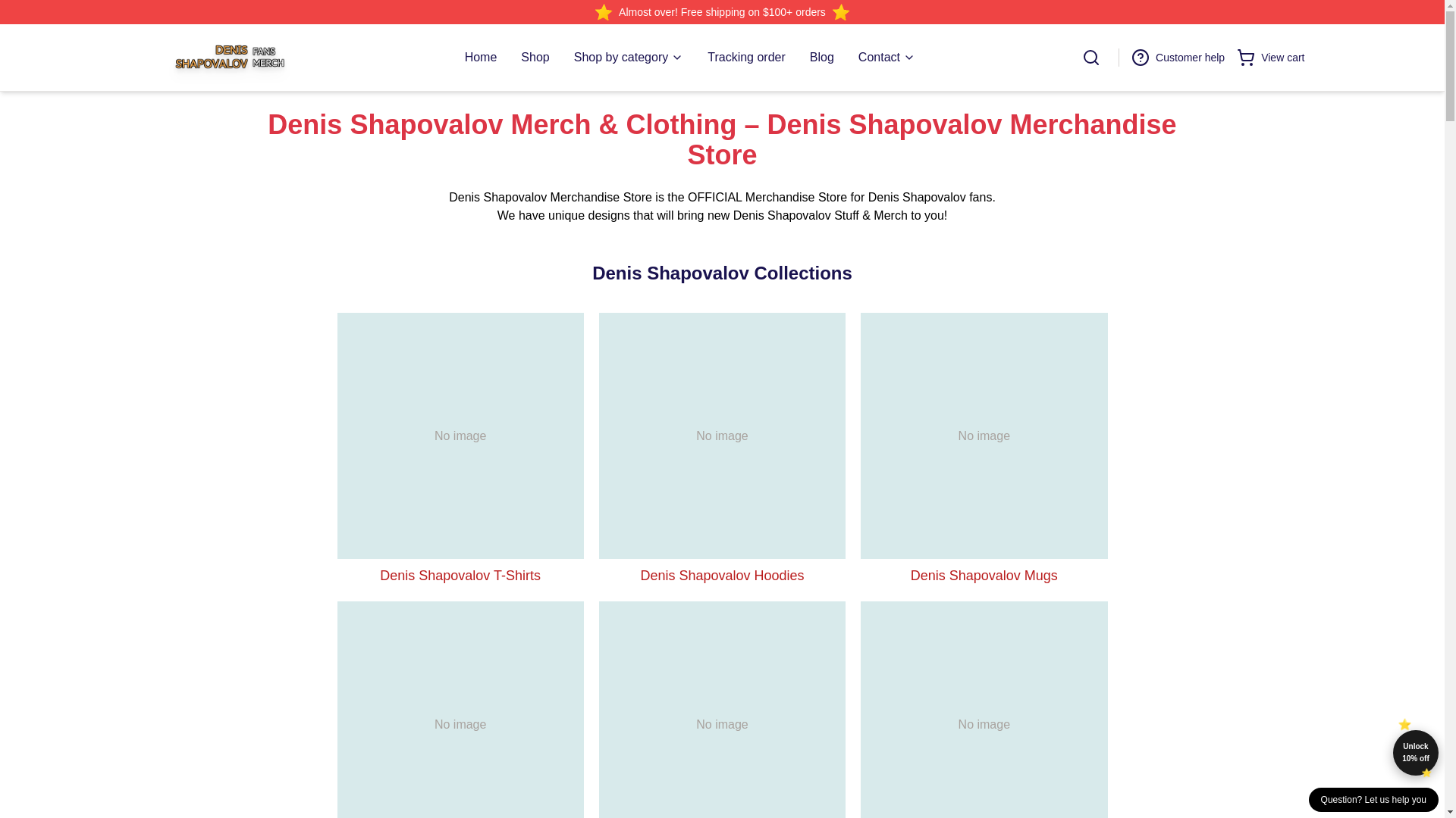 website screenshot of https://denisshapovalov.shop/