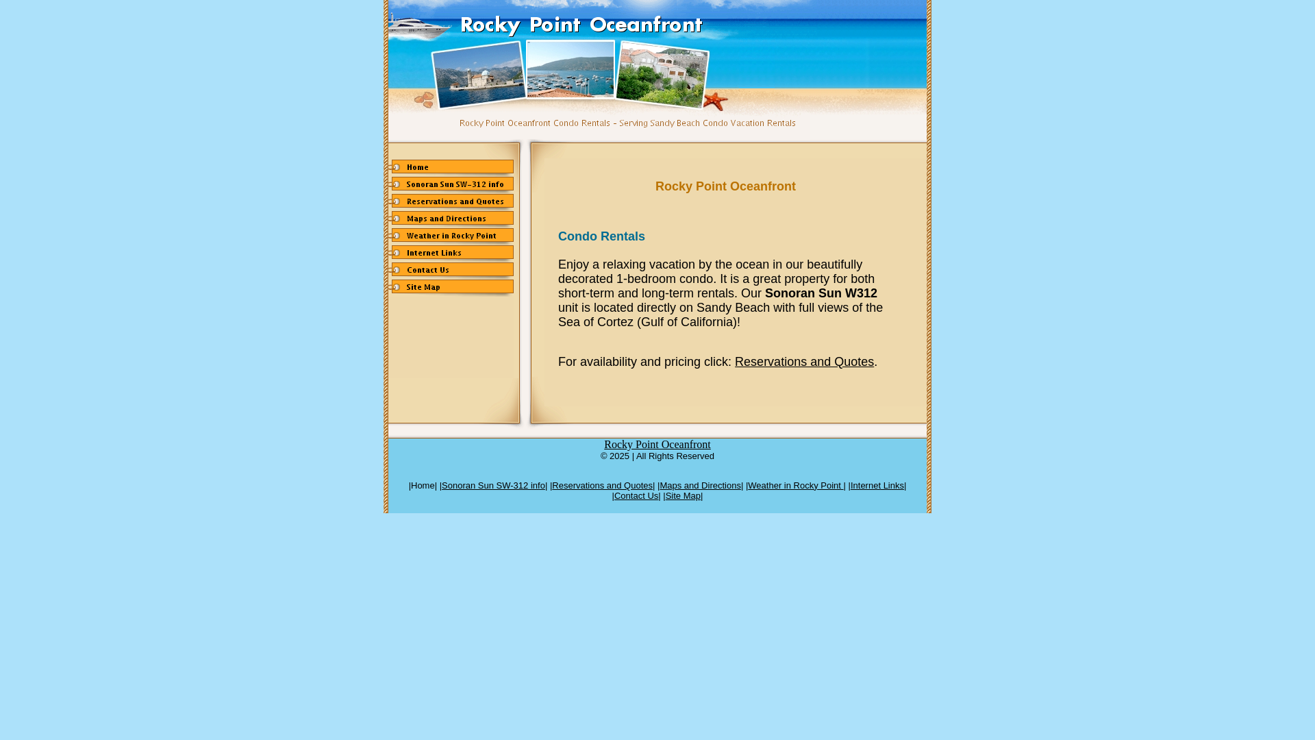 website screenshot of https://rockypointoceanfront.pages.dev/