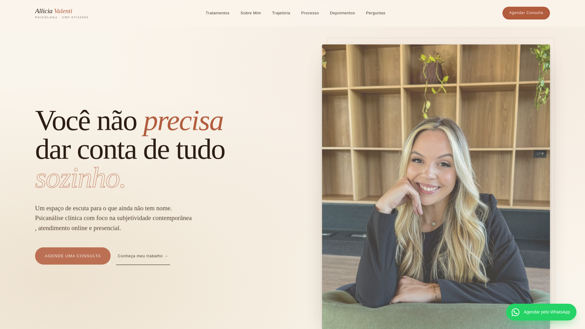 website screenshot of https://psicoallicia.com.br/