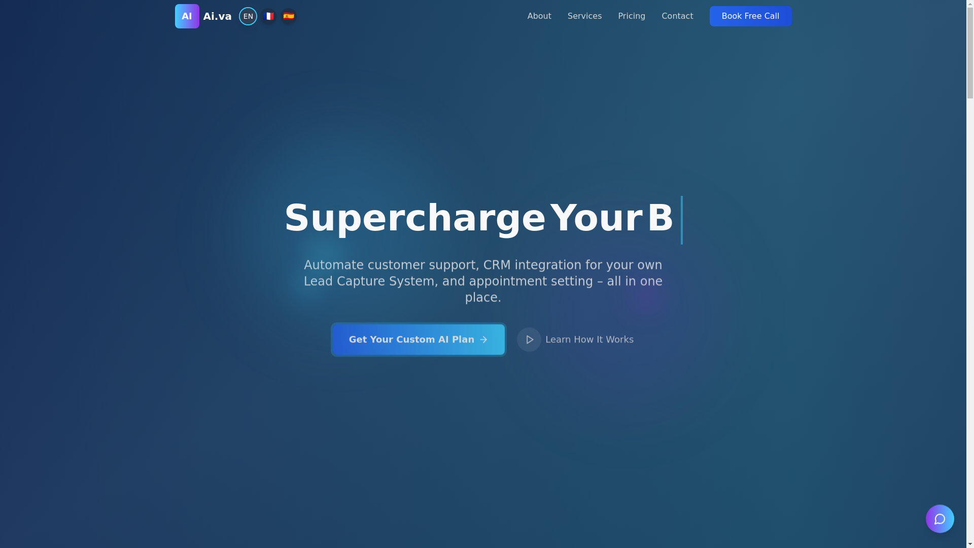 website screenshot of https://ai-va.info/