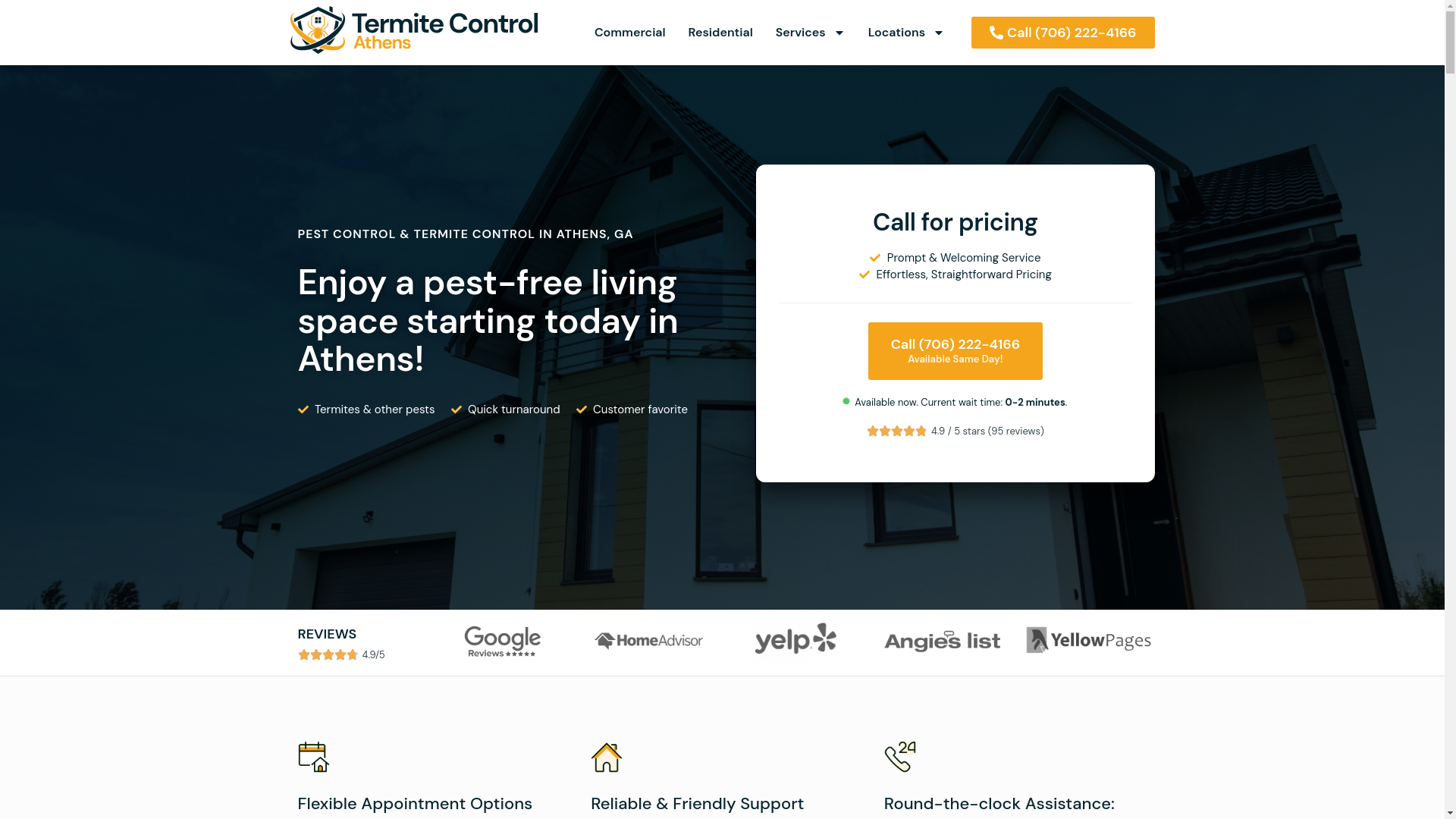 website screenshot of https://athenstermite.com/
