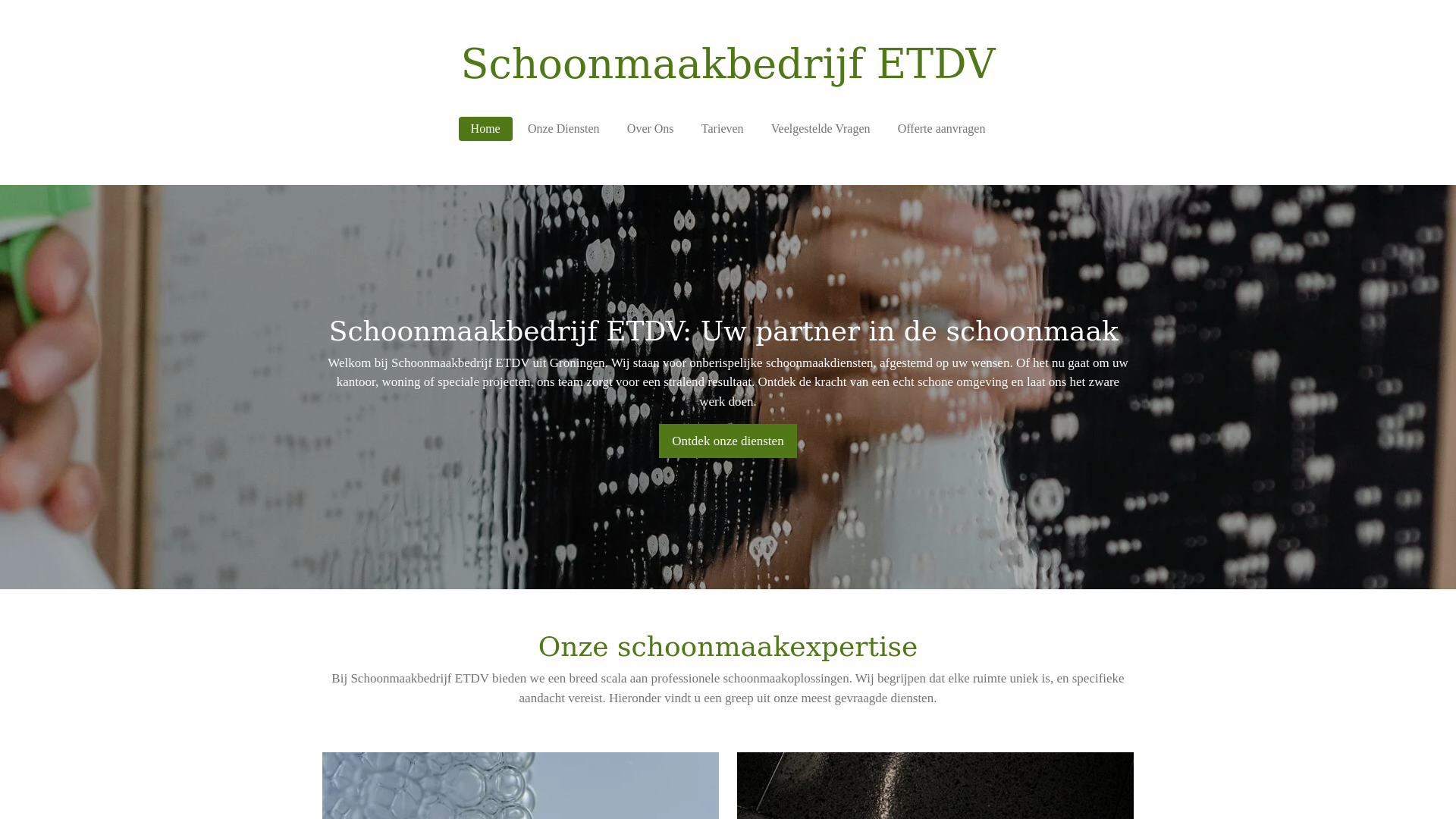 website screenshot of https://schoonmaakbedrijfetdv.nl