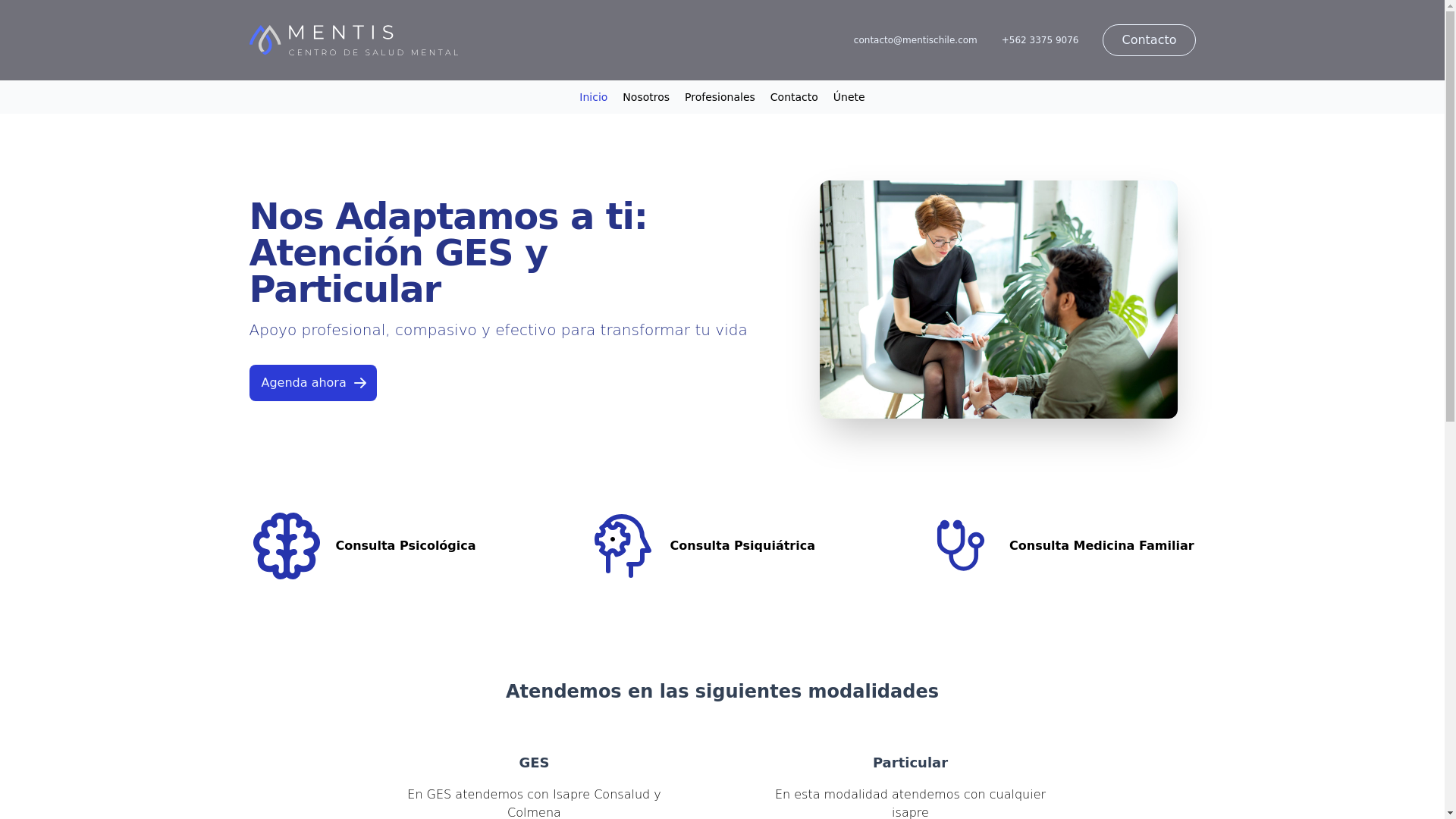 website screenshot of https://mentischile-com.pages.dev/