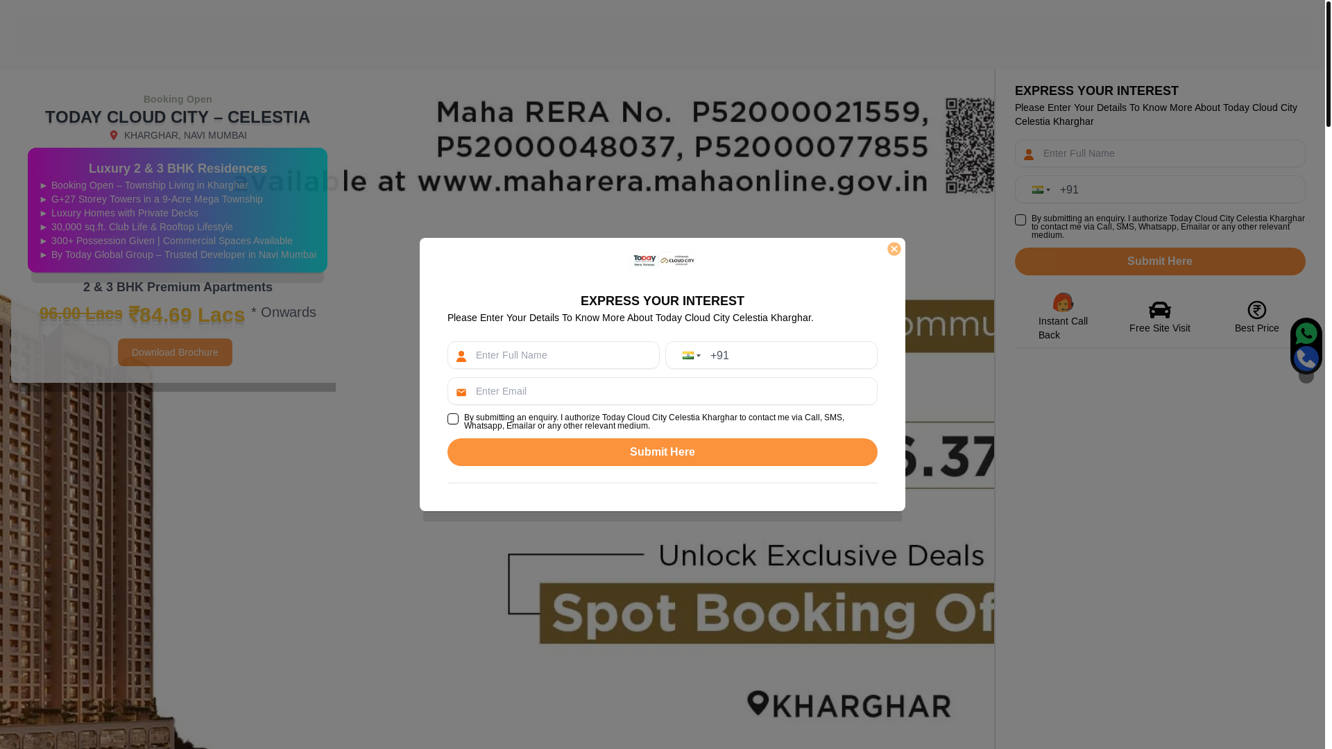website screenshot of https://today-cloudcity-kharghar.in/