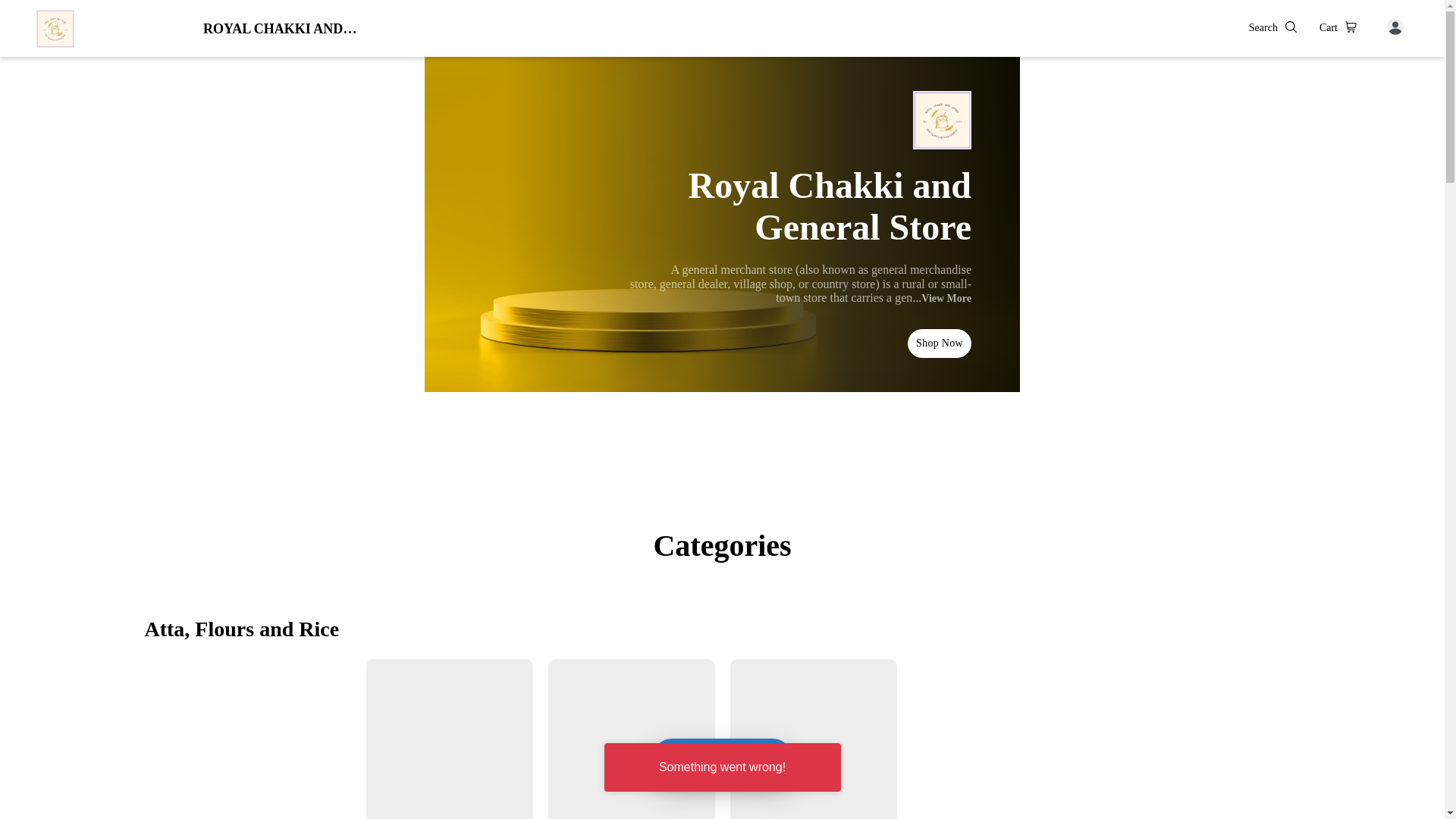 website screenshot of https://royalchakkiandgeneralstore.co.in/