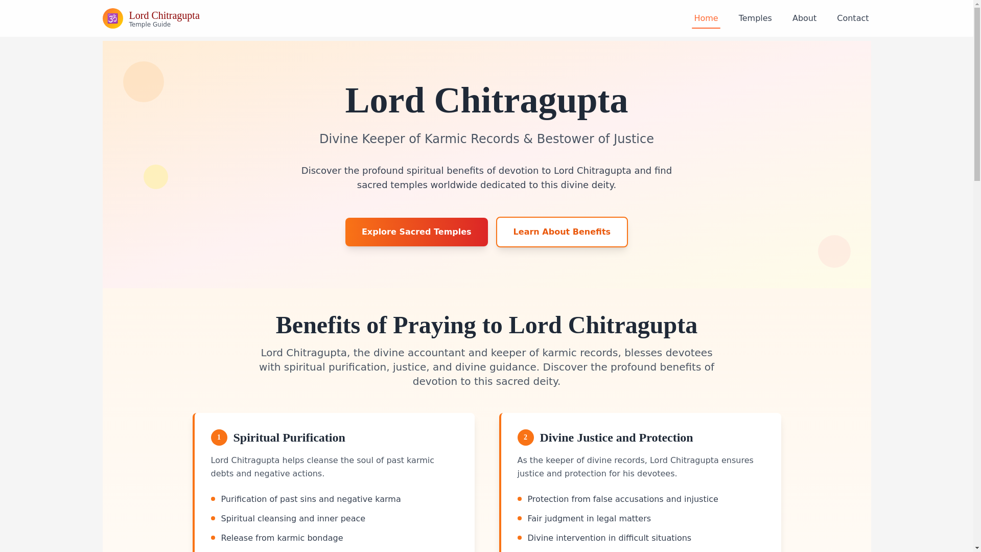 website screenshot of https://chitragupta-temples.pages.dev/