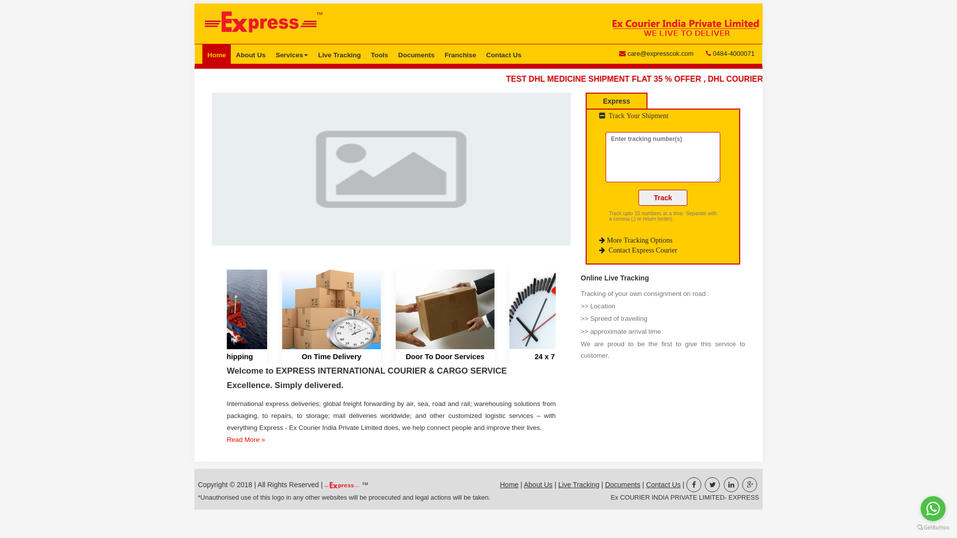 website screenshot of https://cpcontacts.expresscok.com