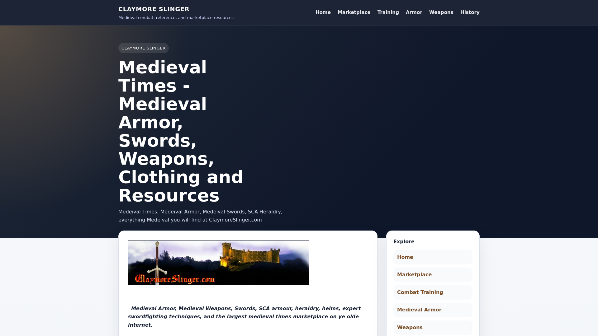 website screenshot of https://claymoreslinger.pages.dev/