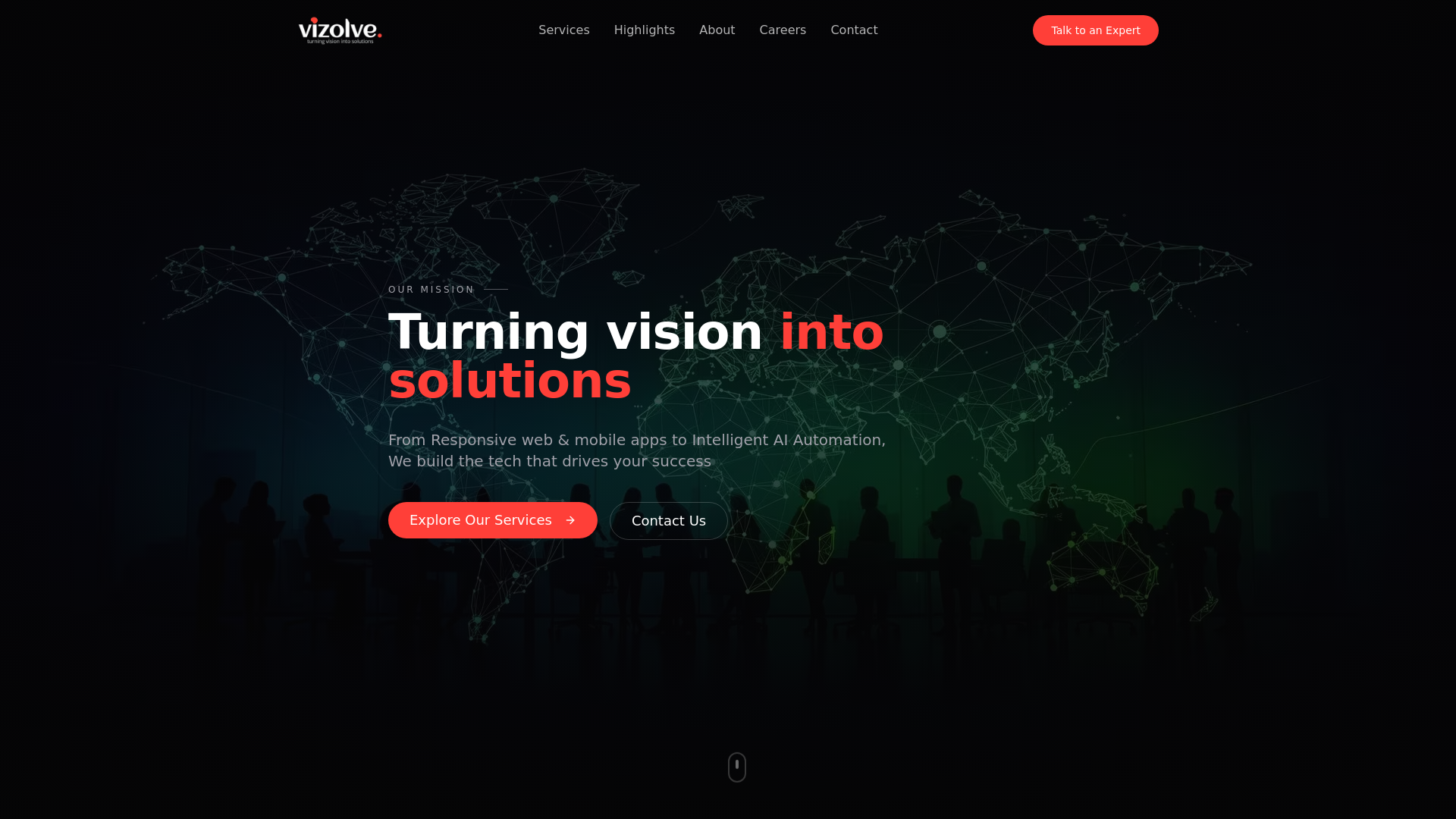 website screenshot of https://vizolve-ar.pages.dev/