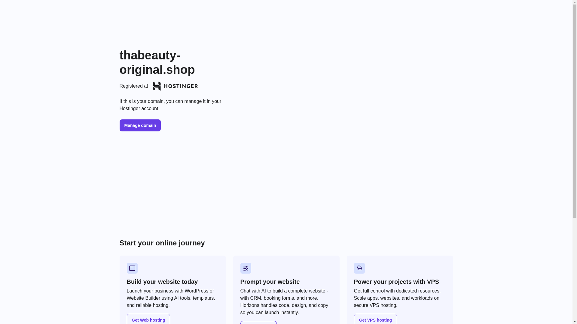 website screenshot of https://thabeauty-original.shop/