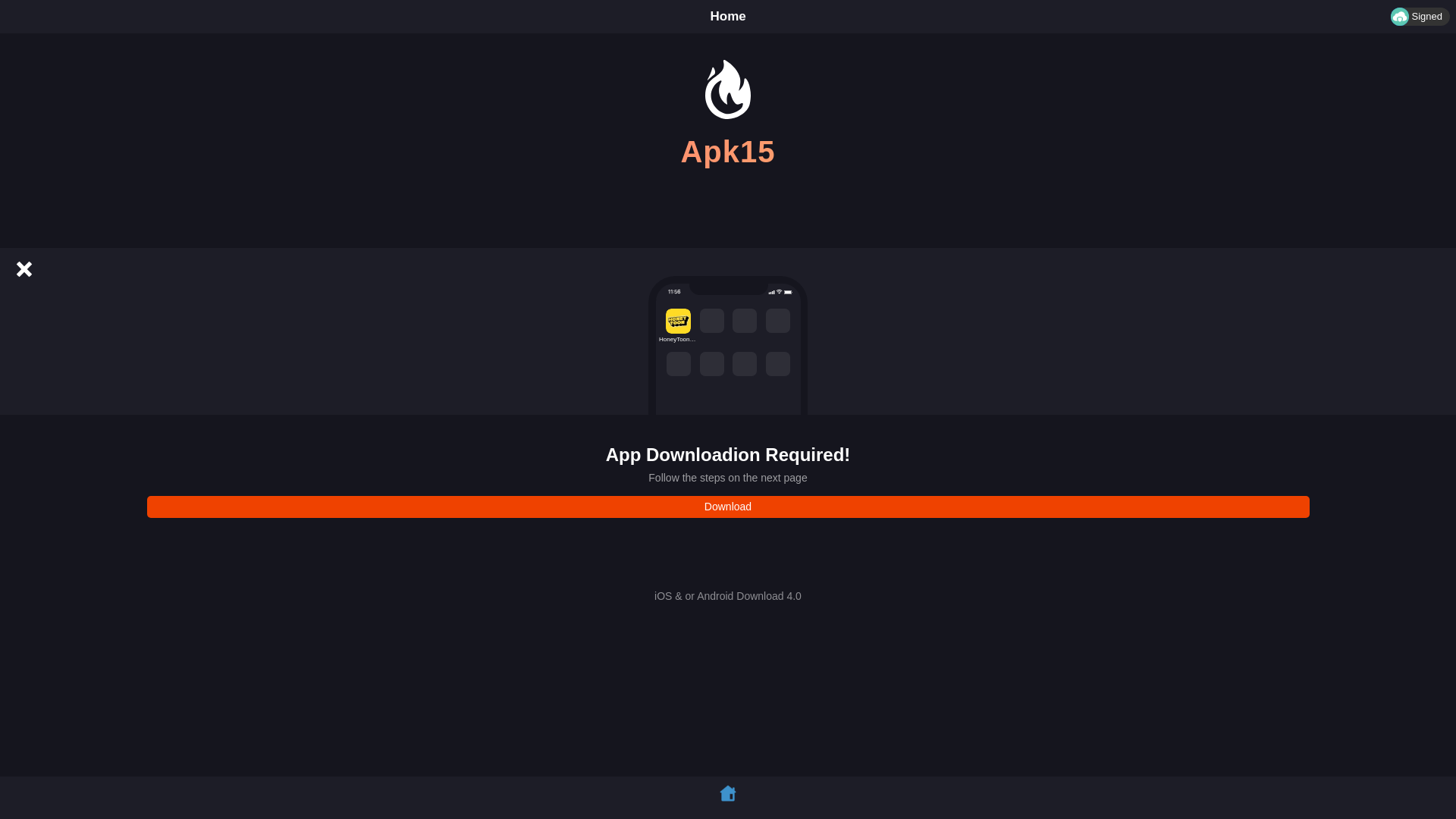 website screenshot of https://apk15.net/honey.html