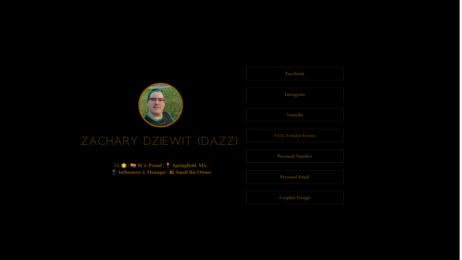 website screenshot of https://zacharydziewit.com/