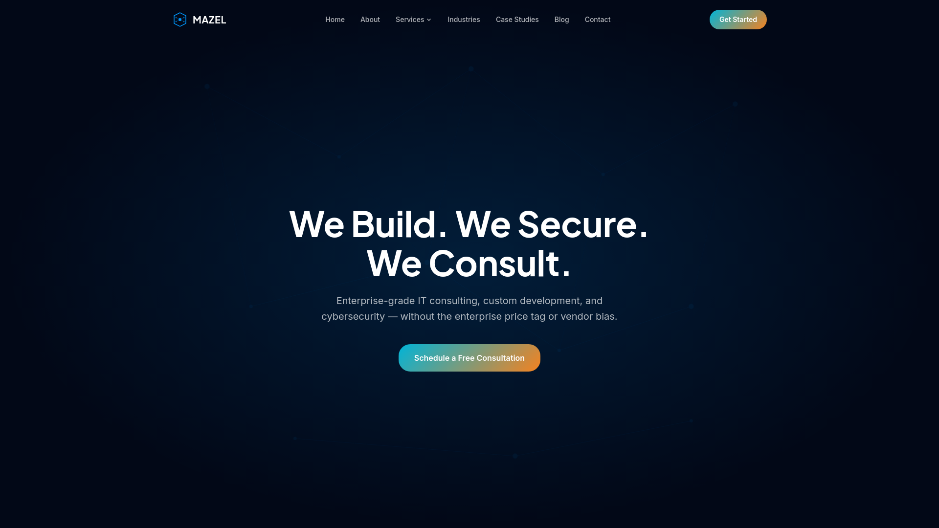 website screenshot of https://mazelsolutions.pages.dev/