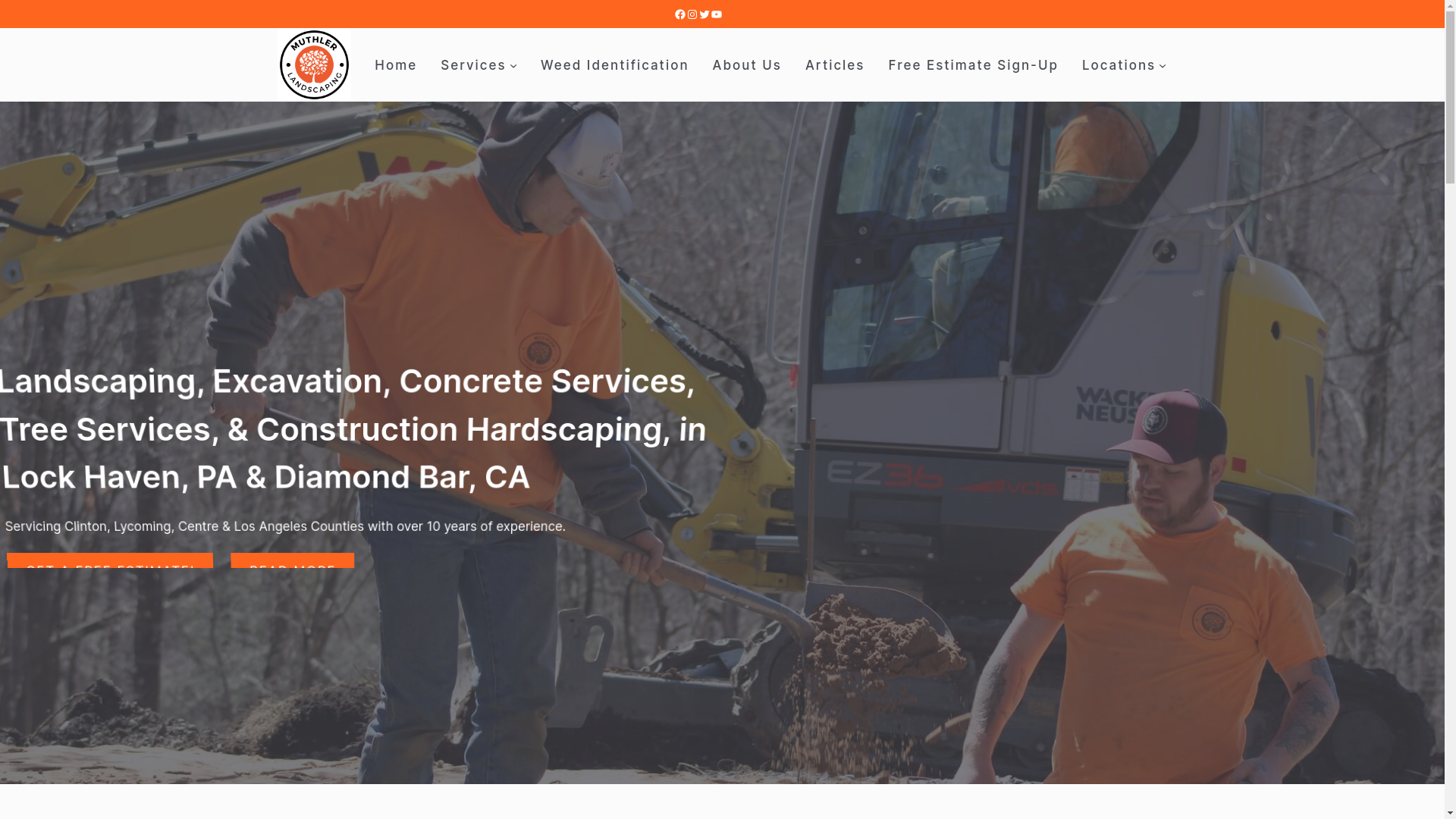 website screenshot of https://muthlerlandscapingconstruction.com/