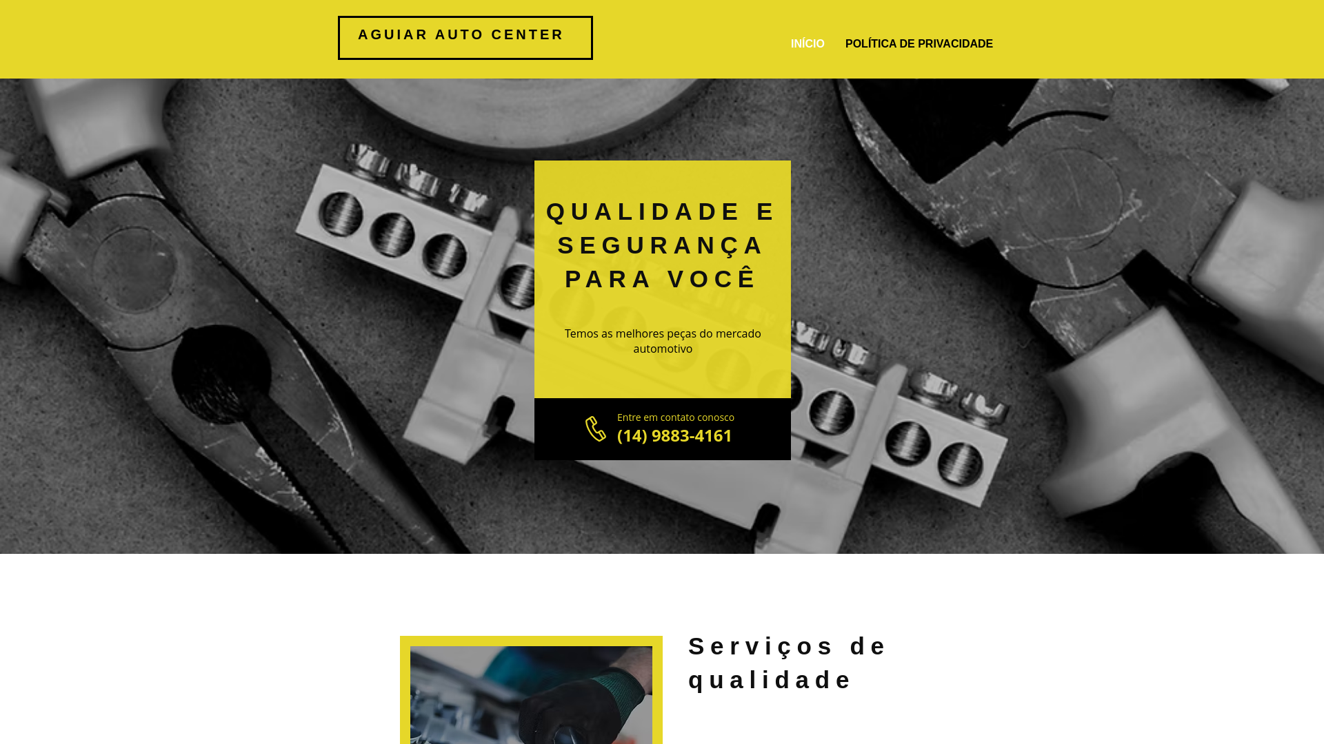 website screenshot of https://aguiarautocenter.online