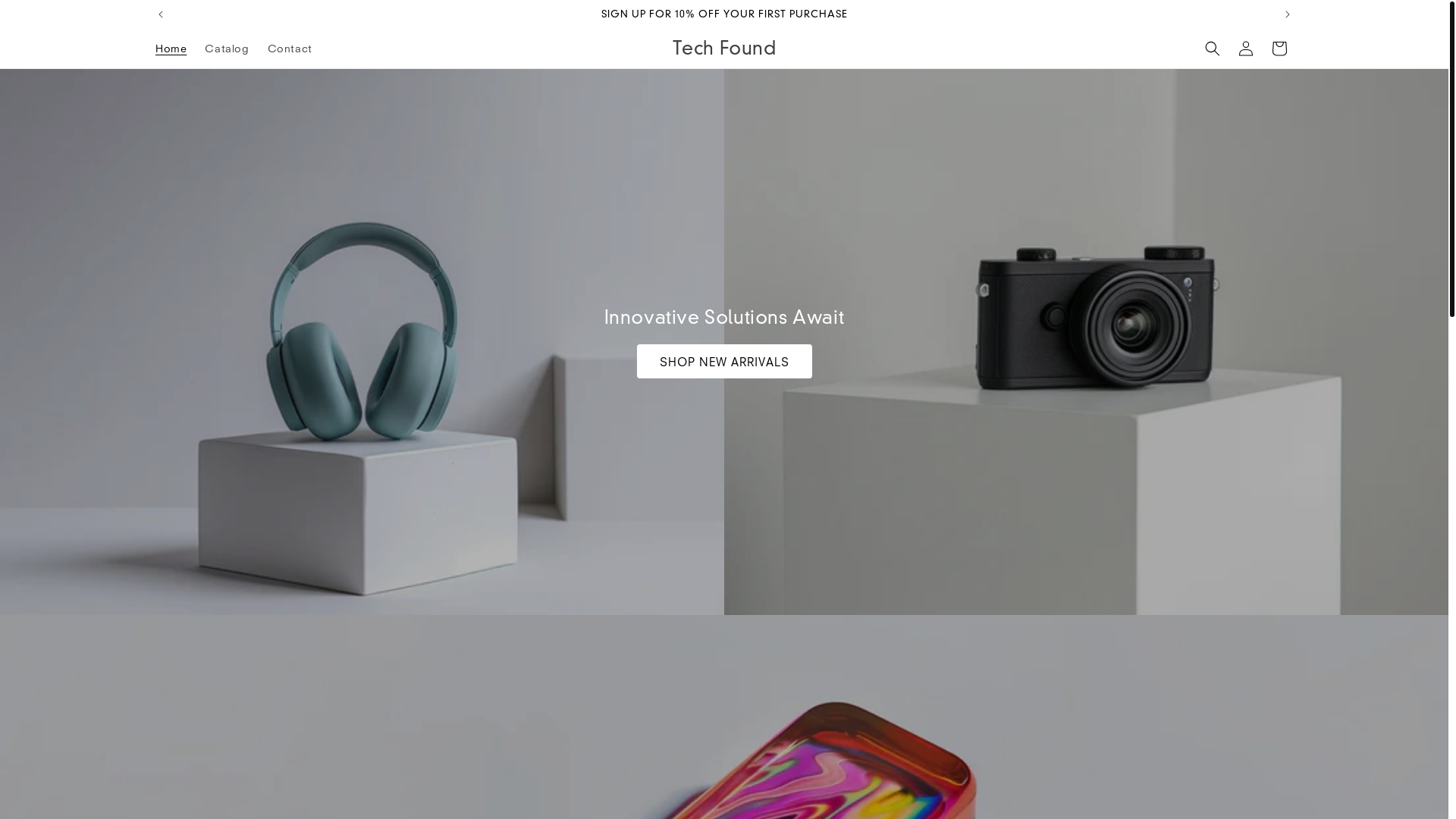 website screenshot of https://techfound.store/