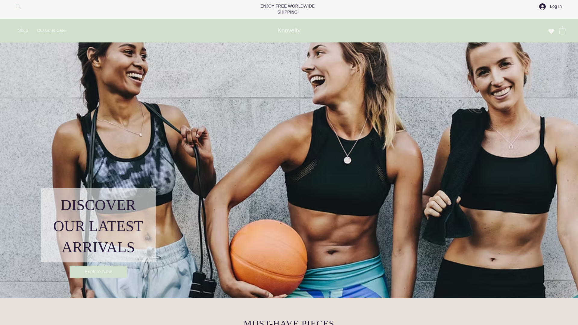 website screenshot of https://knoveltystore.com/