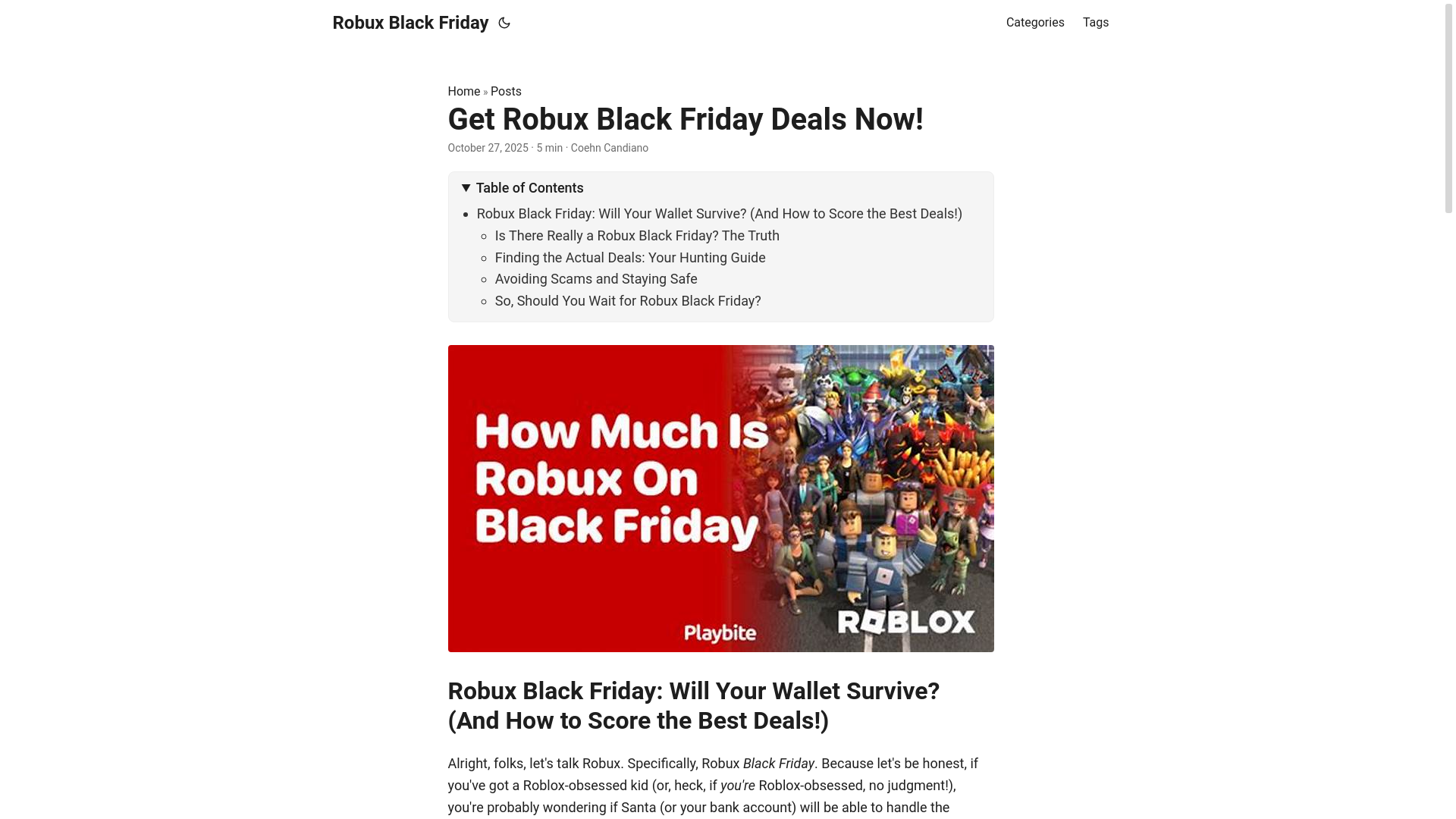 website screenshot of https://robux-black-friday.pages.dev/