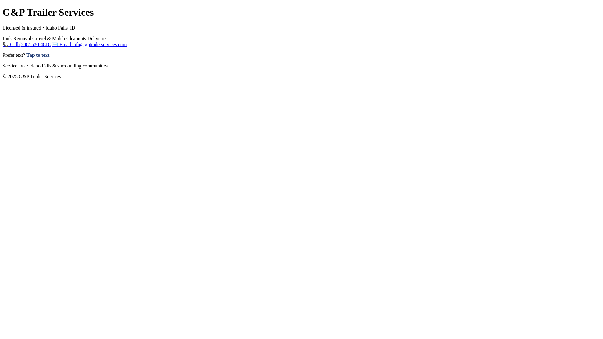 website screenshot of https://gptrailerservices.pages.dev/