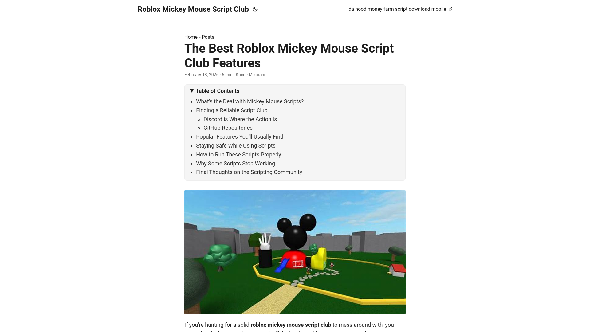 website screenshot of https://roblox-mickey-mouse-script-club.pages.dev/