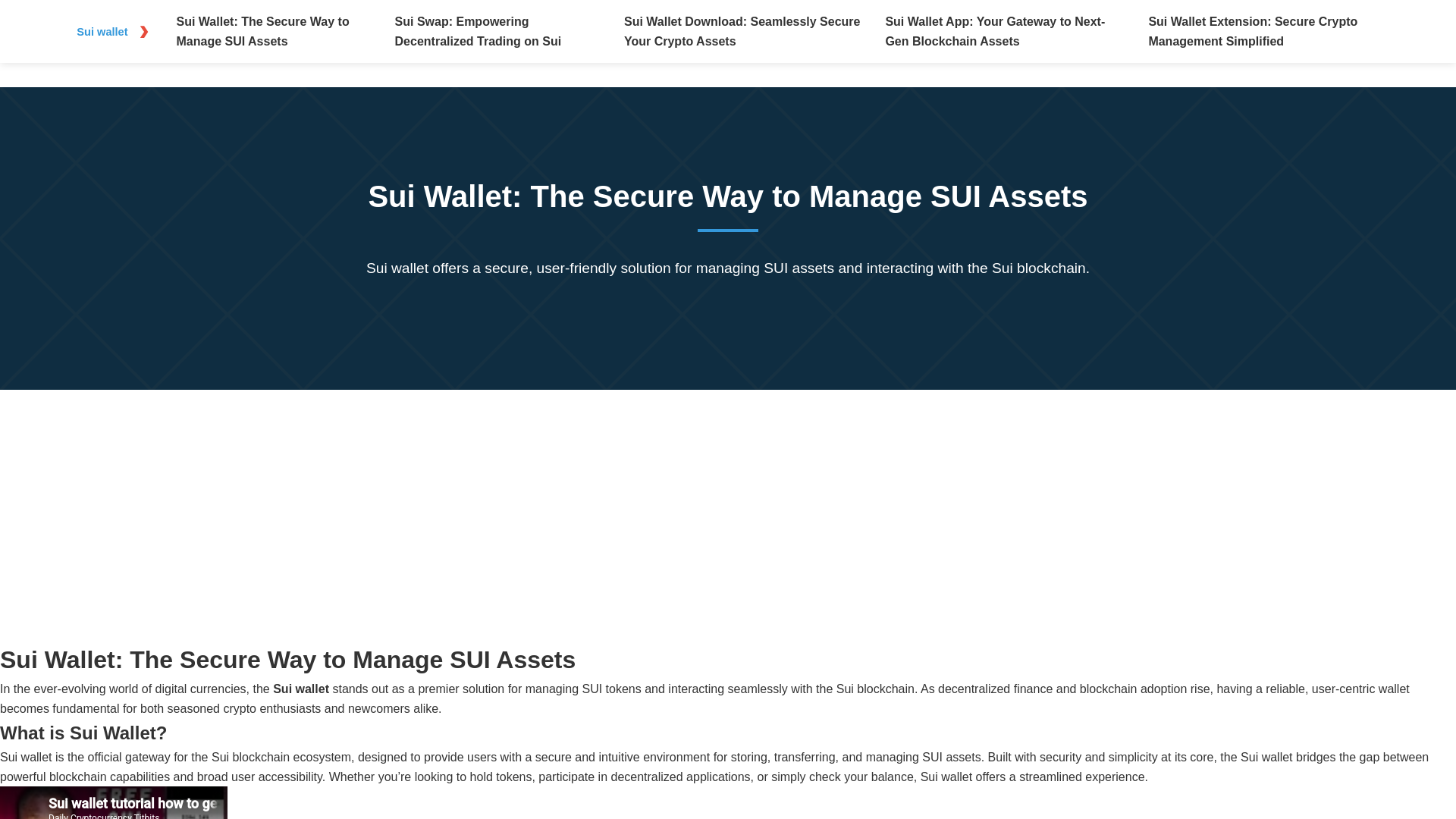 website screenshot of https://web-suiwallet.org