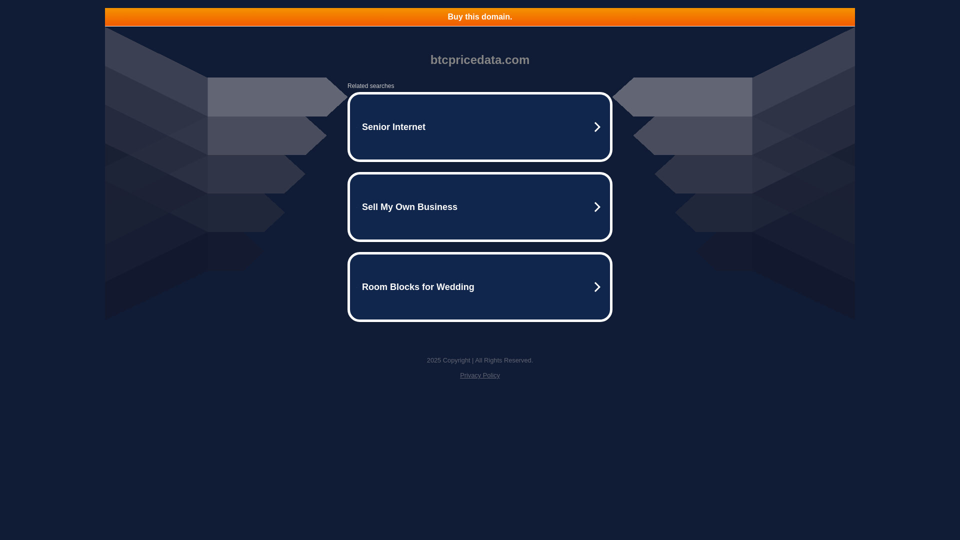 website screenshot of https://btcpricedata.com/