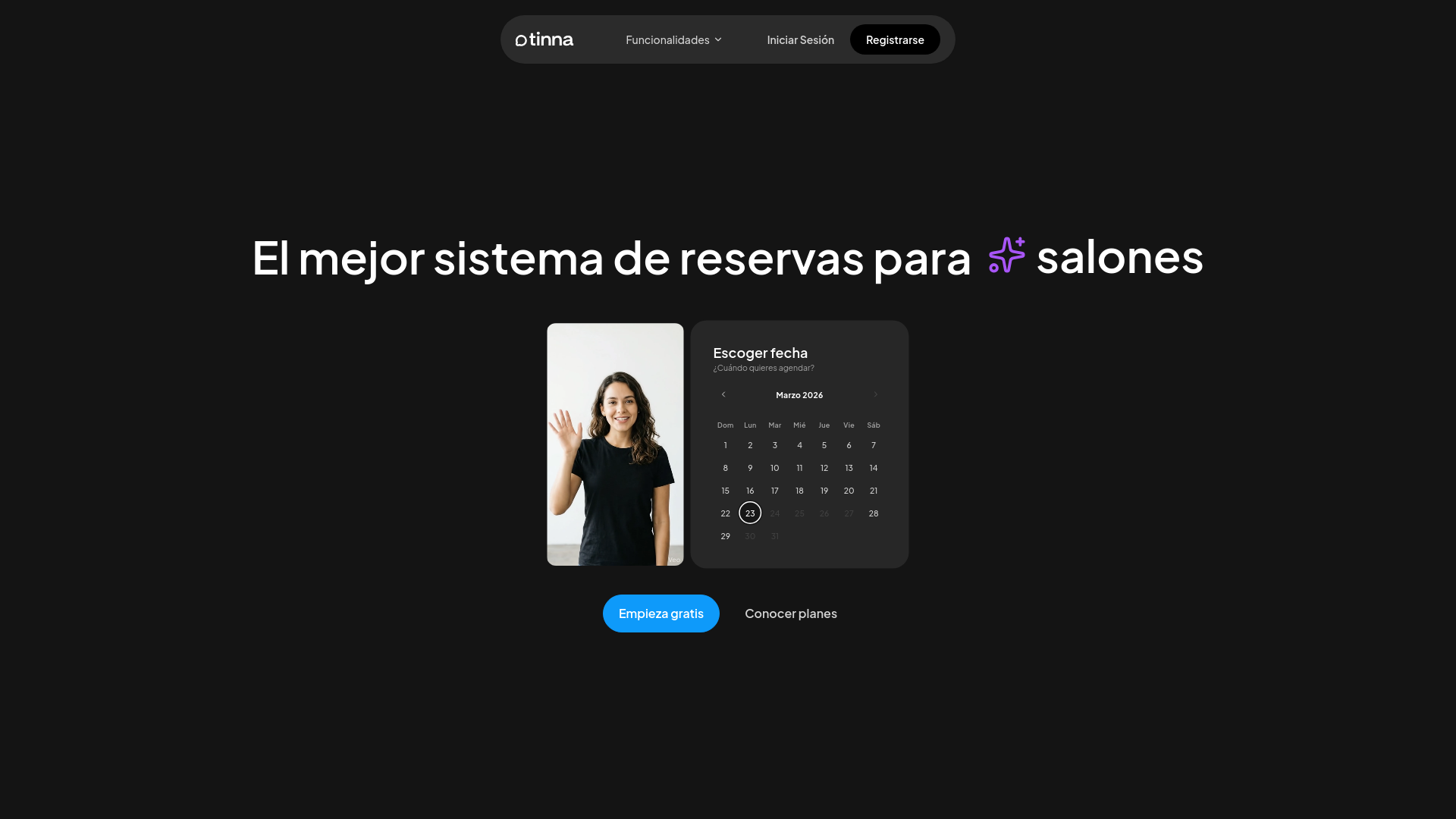 website screenshot of https://tinna.io/