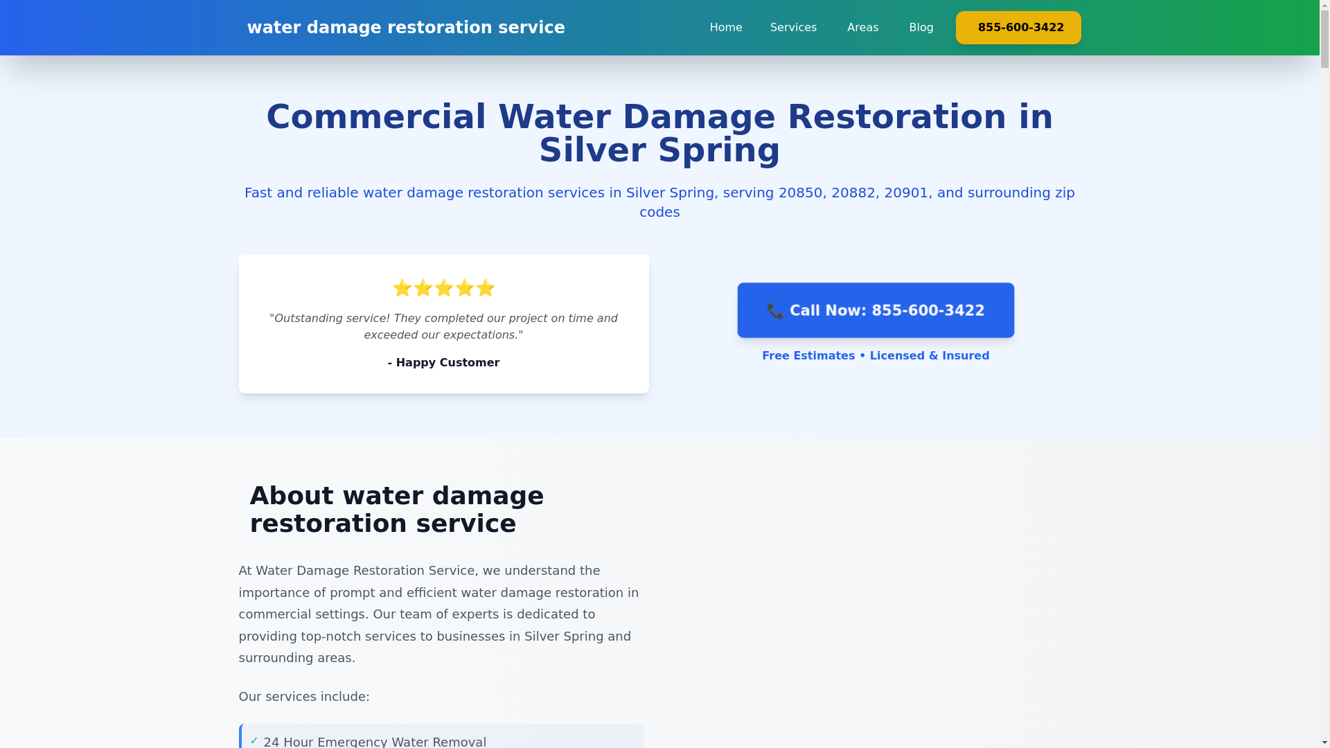 website screenshot of https://commercial-water-damage-silver-spring.pages.dev/