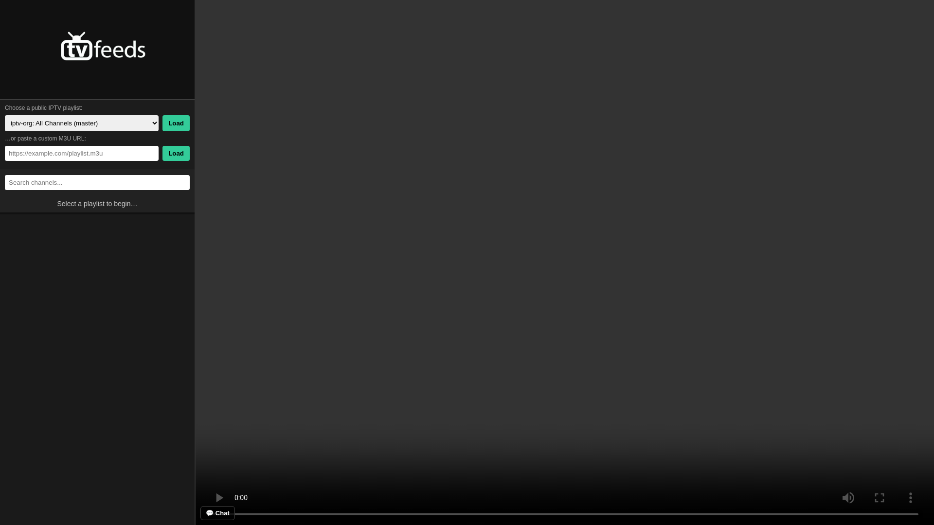 website screenshot of https://tvfeeds.pages.dev/