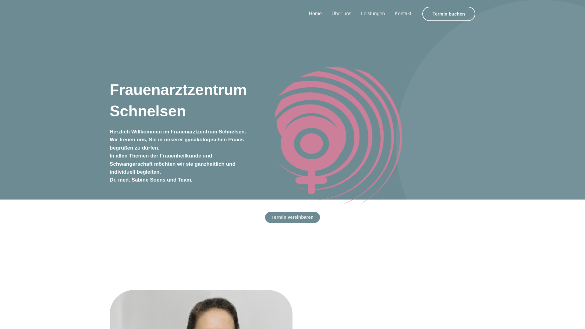 website screenshot of https://frauenarztzentrumschnelsen.de