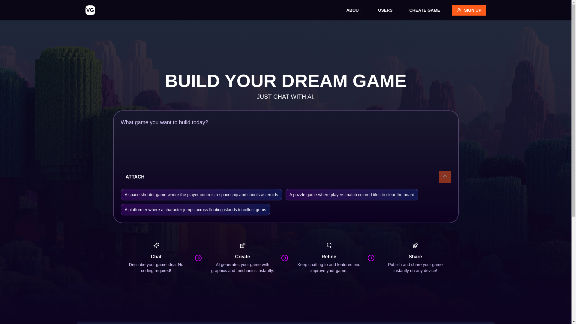 website screenshot of https://vibe-gaming.pages.dev/