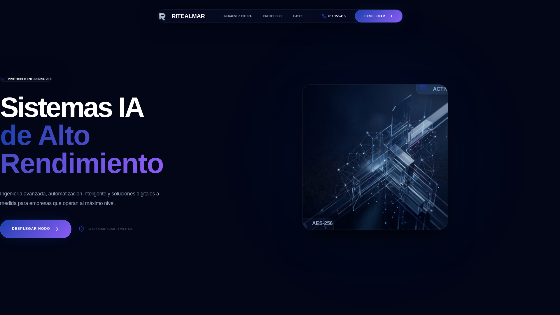 website screenshot of https://ritealmar.es