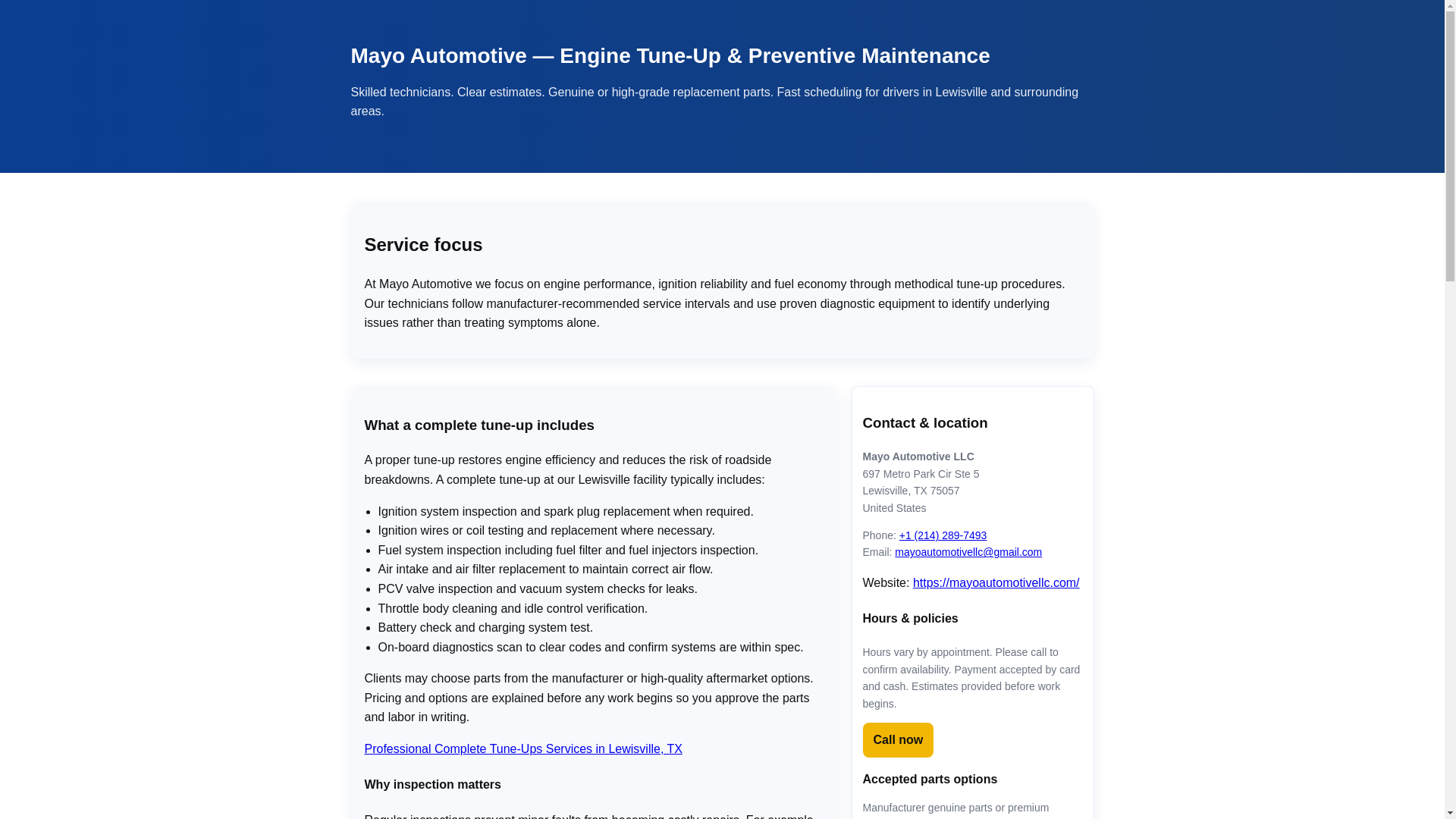 website screenshot of https://professional-complete-tune-ups-services-lewisville-tx.pages.dev/