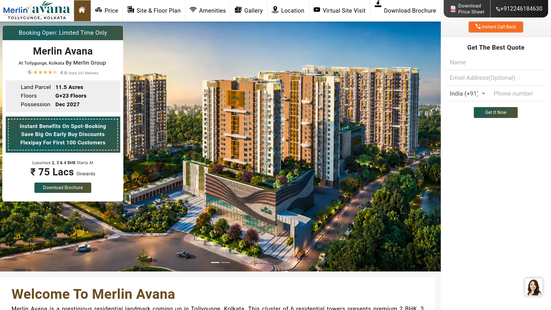 website screenshot of https://merlinavanaa.com/