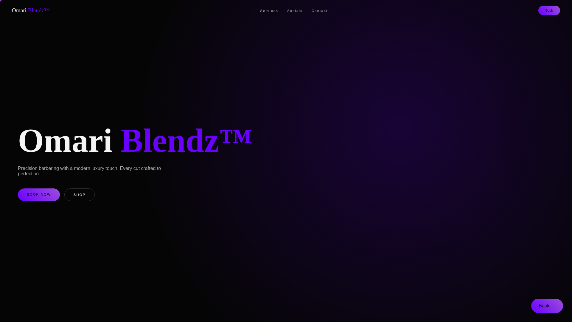 website screenshot of https://omariblendz.pages.dev/