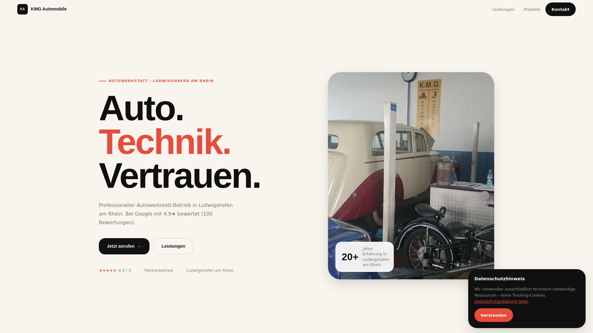 website screenshot of https://rstruck-kmg-automobile.pages.dev/