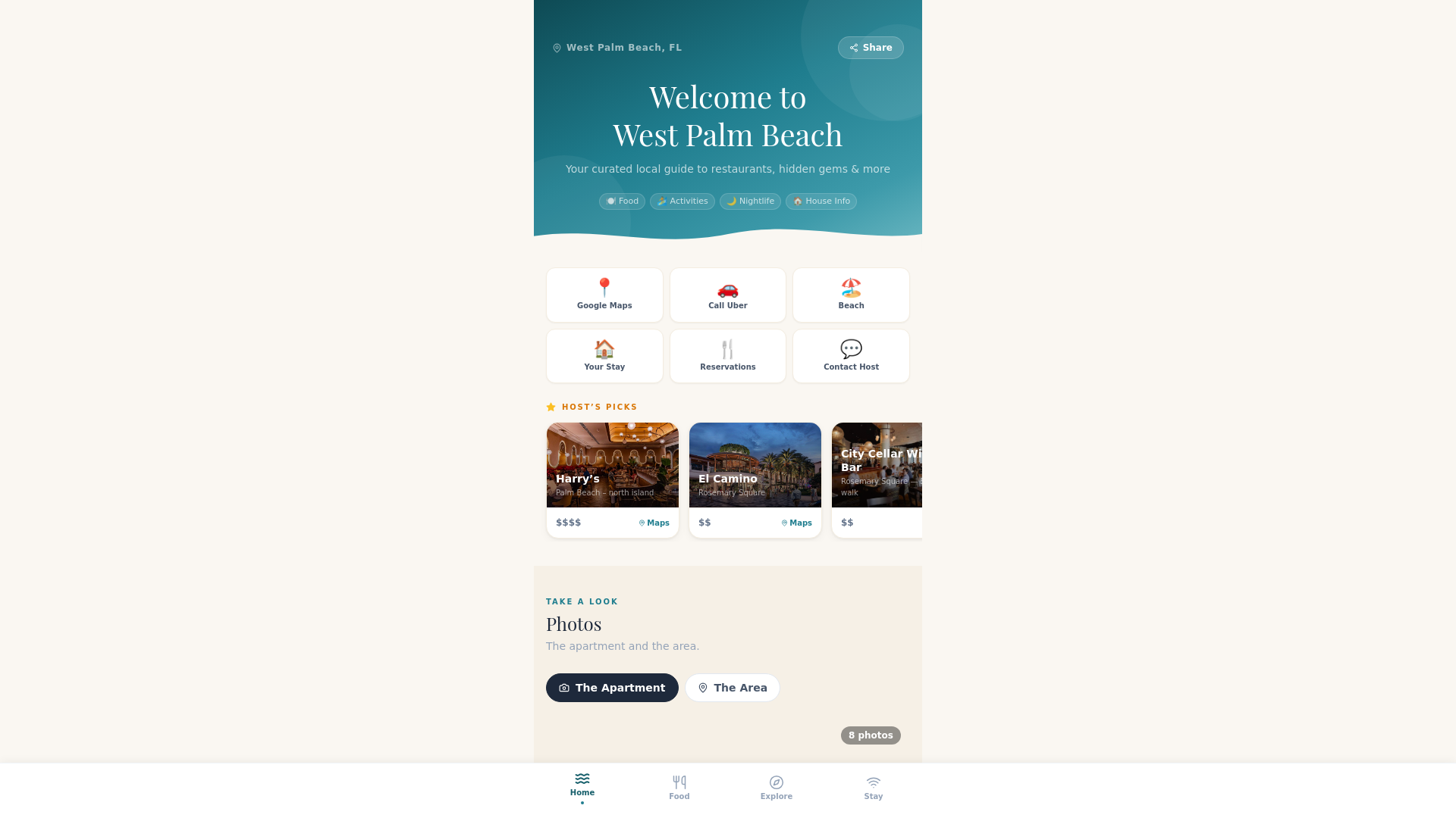 website screenshot of https://staywestpalm.now/